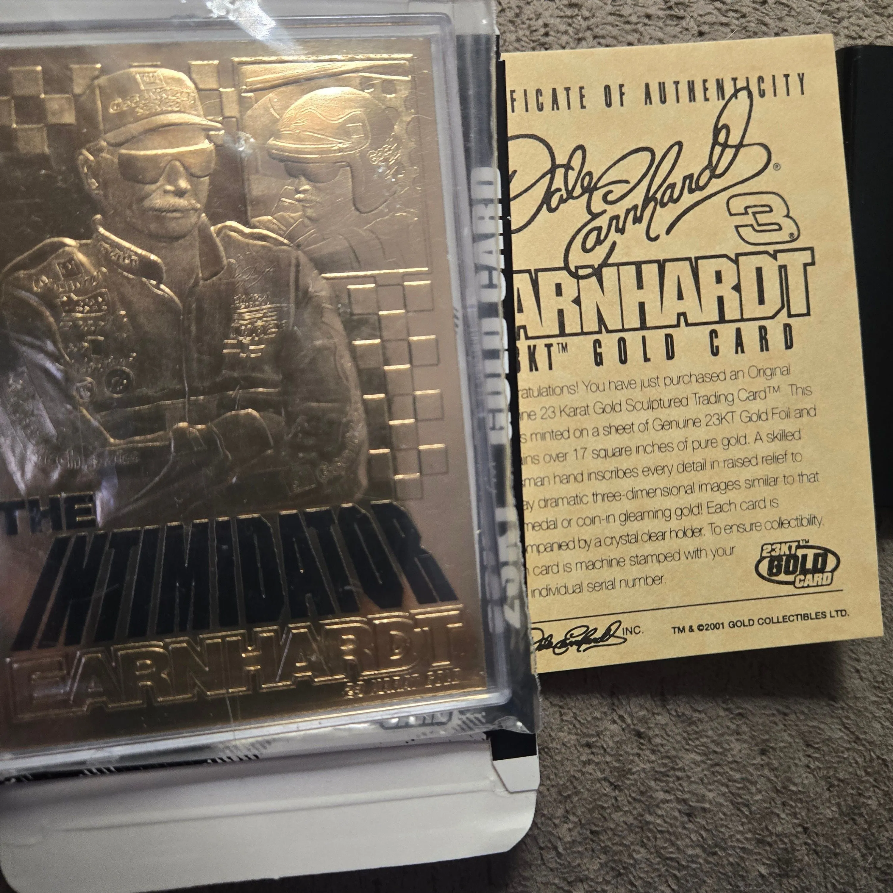 Product image for 2000 Dale Earnhardt 23k Gold Card Serial# w/COA