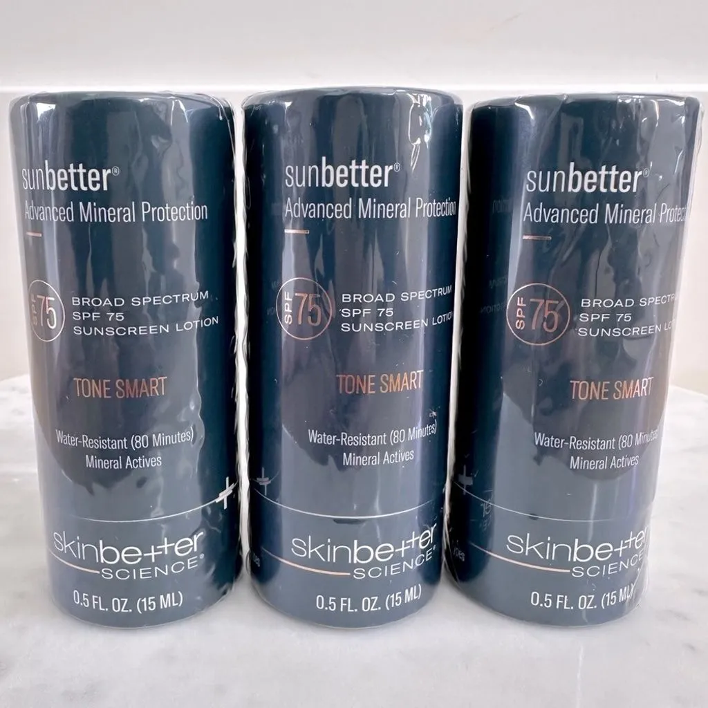 Product image for SKINBETTER SCIENCE 3 PACK SUNBETTER TONE SMART SPF 75 SUNSCREEN LOTION, NEW 45ML