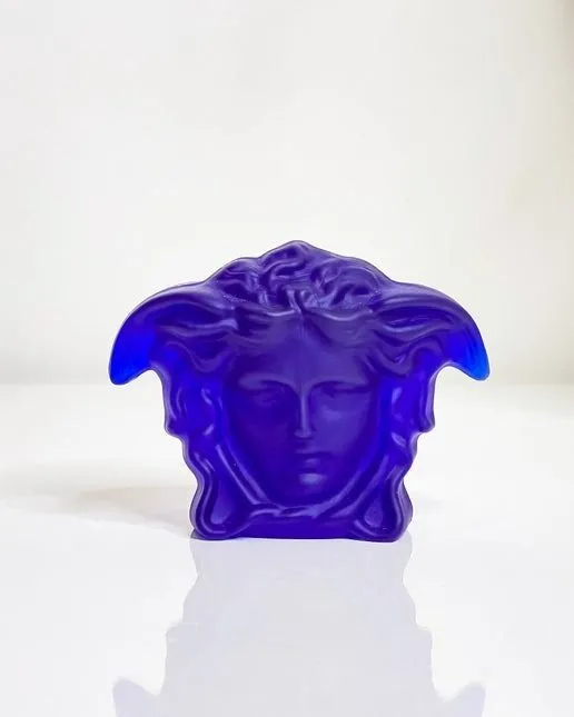 Product image for Rosenthal Versace Glass Paperweight in Blue