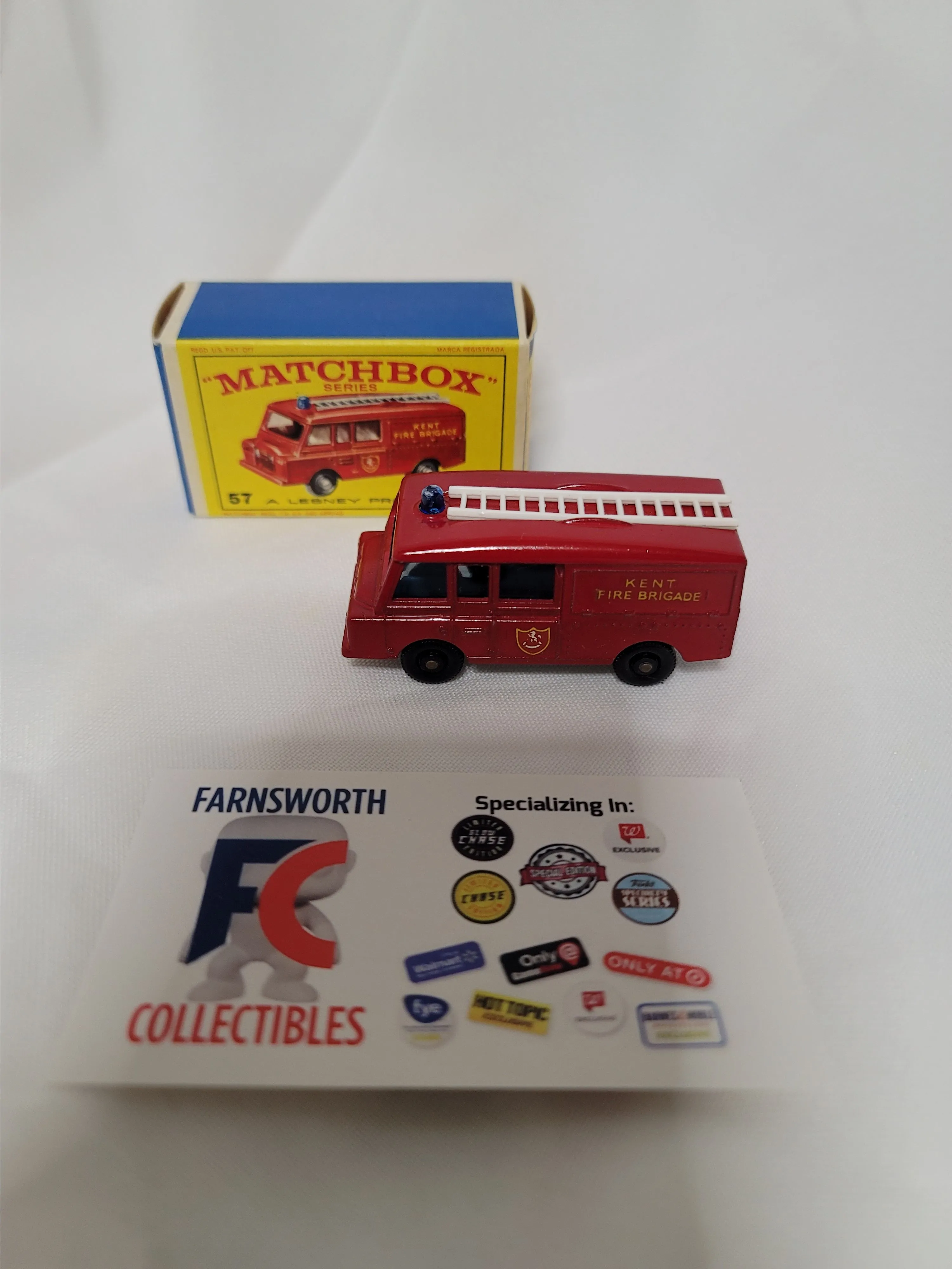 Product image for 1966 Matchbox Lesney Land Rover Fire Truck #57 (New and Original Box) 1/64 Scale