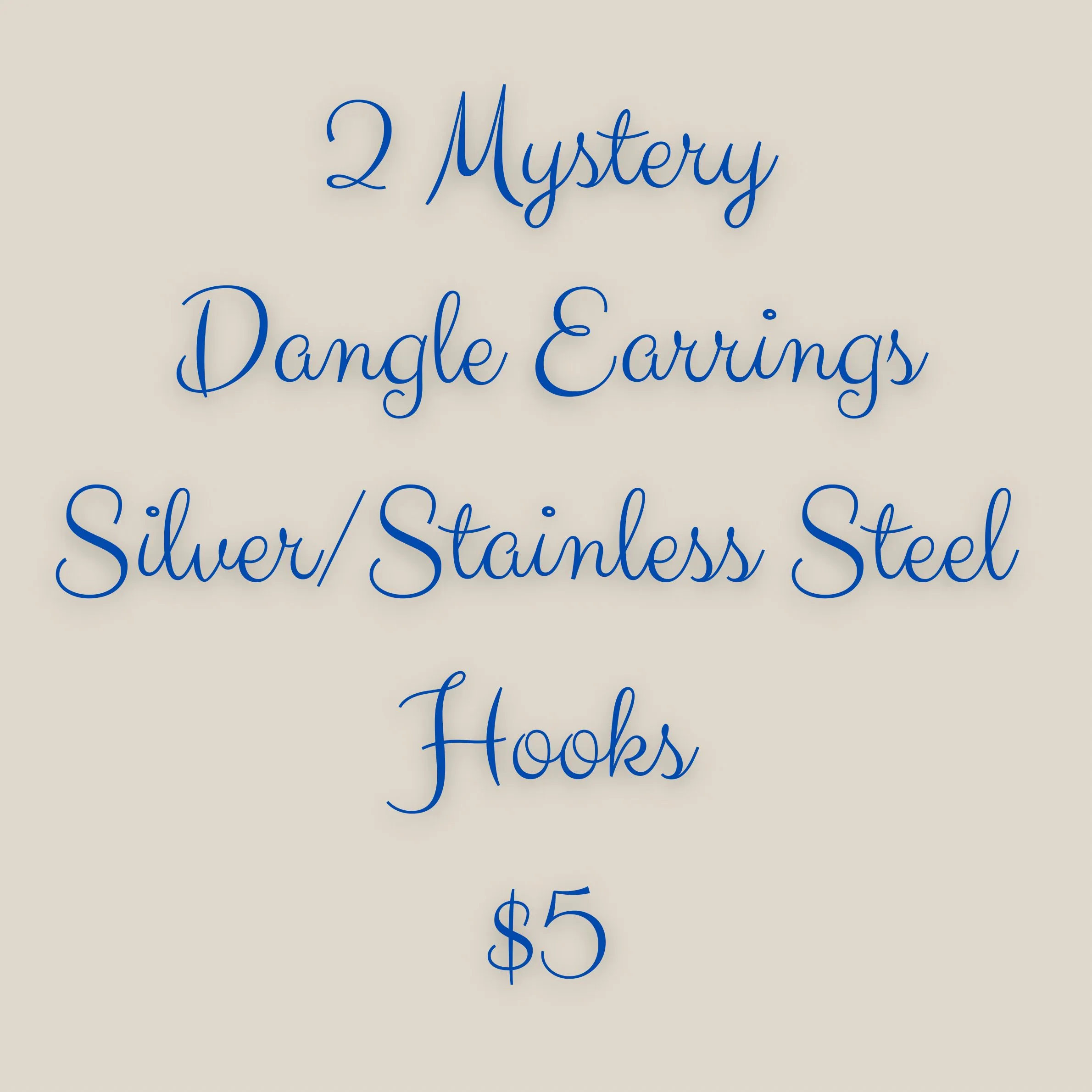 Product image for 2 Pack Mystery Bundle Silver/Stainless Steel Dangle Earrings Set