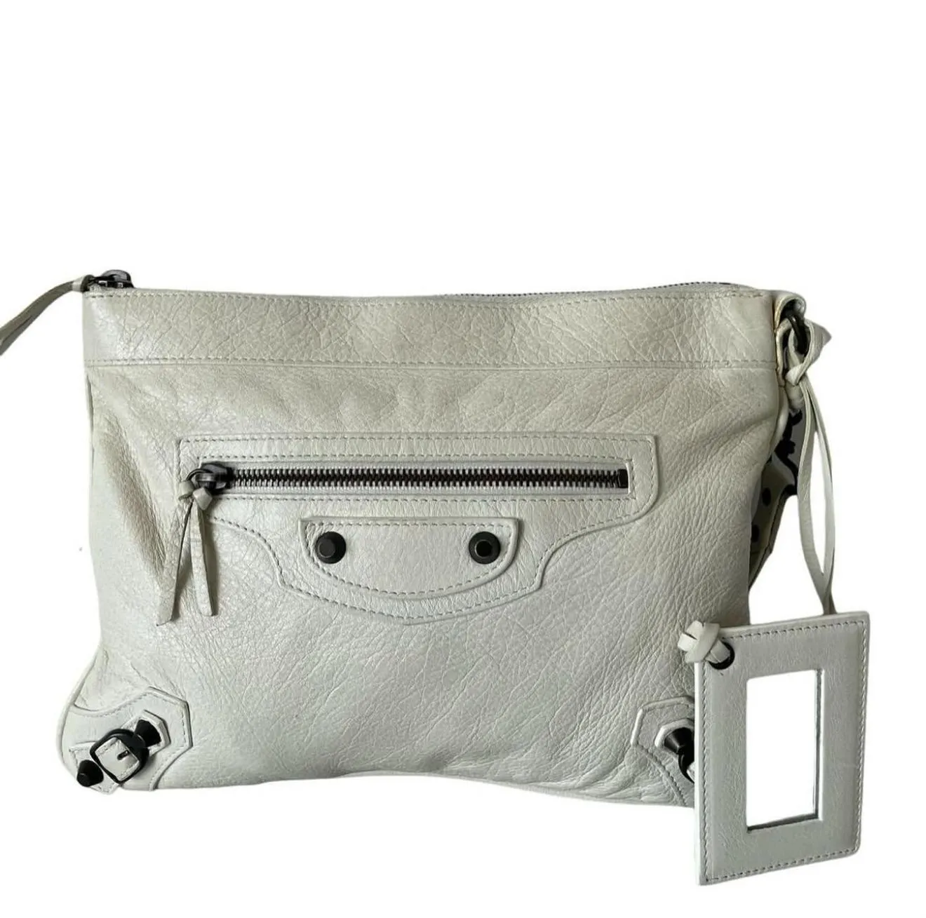 White Balenciaga Clutch with Mirror · Whatnot: Shop, Sell, Connect