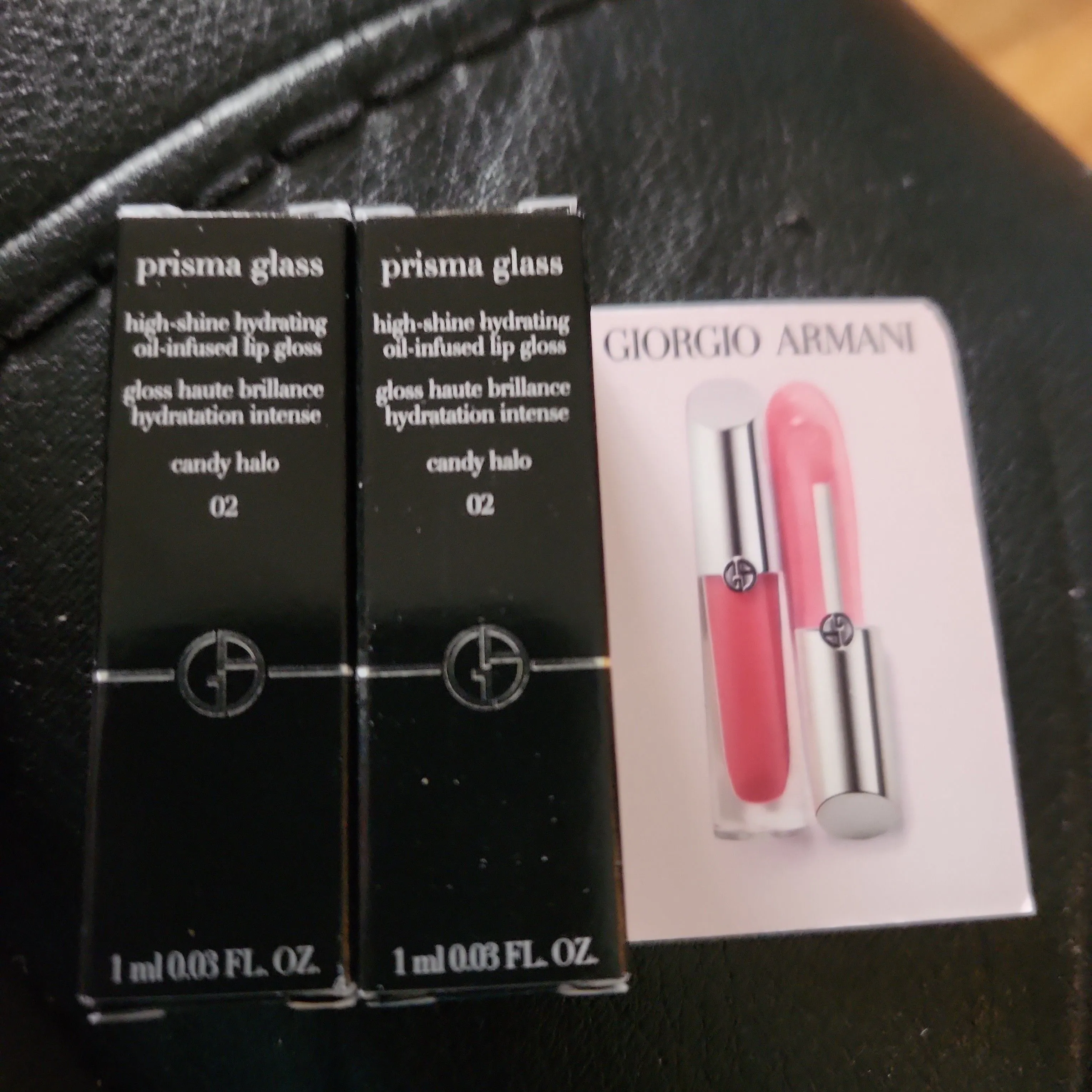 Product image for 2 Giorgio Armani Prisma Glass Lip Gloss Candy Halo 02 1 ml .003 fl oz