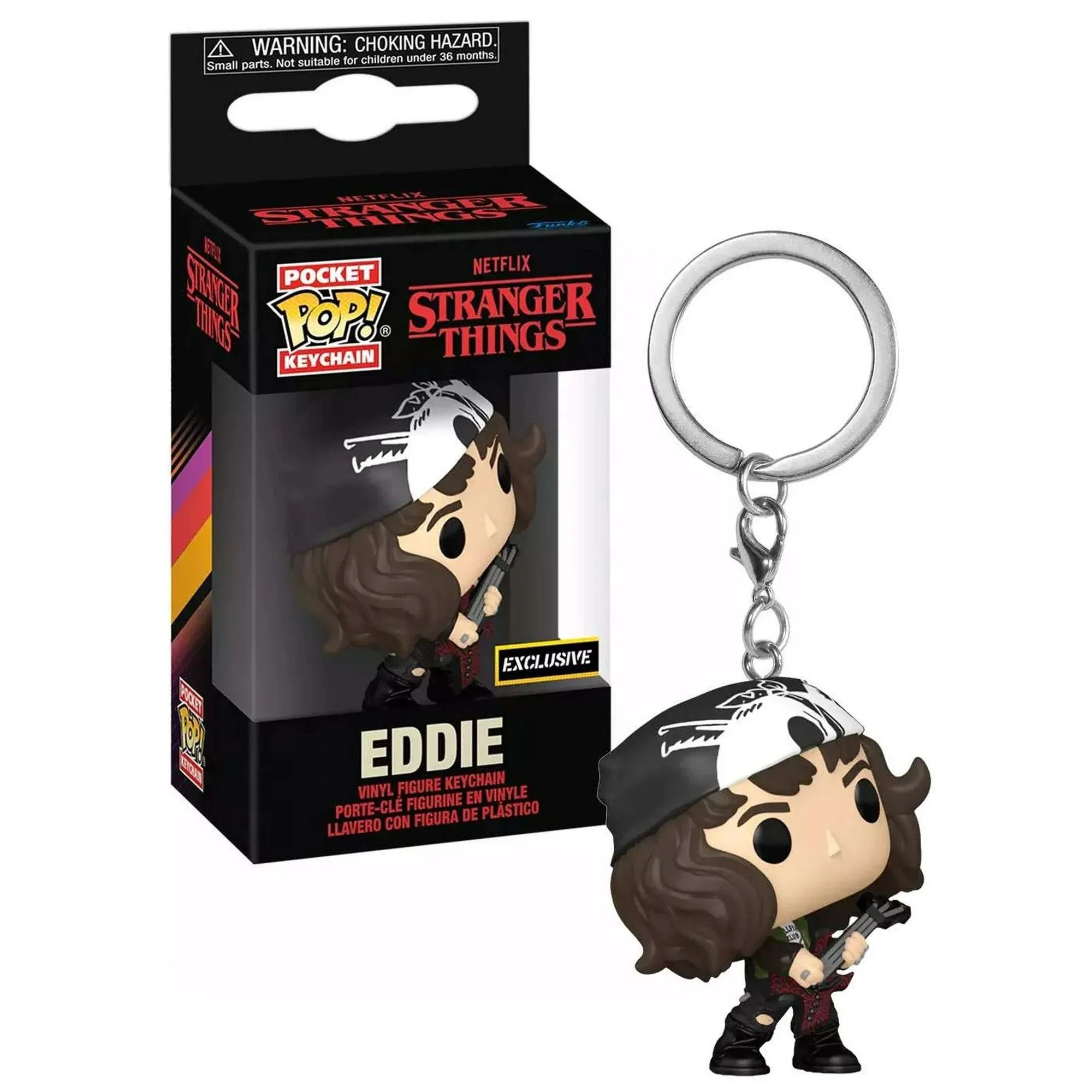Product image for Funko Pocket Pop! Stranger Things Eddie Vinyl Keychain Exclusive NIB