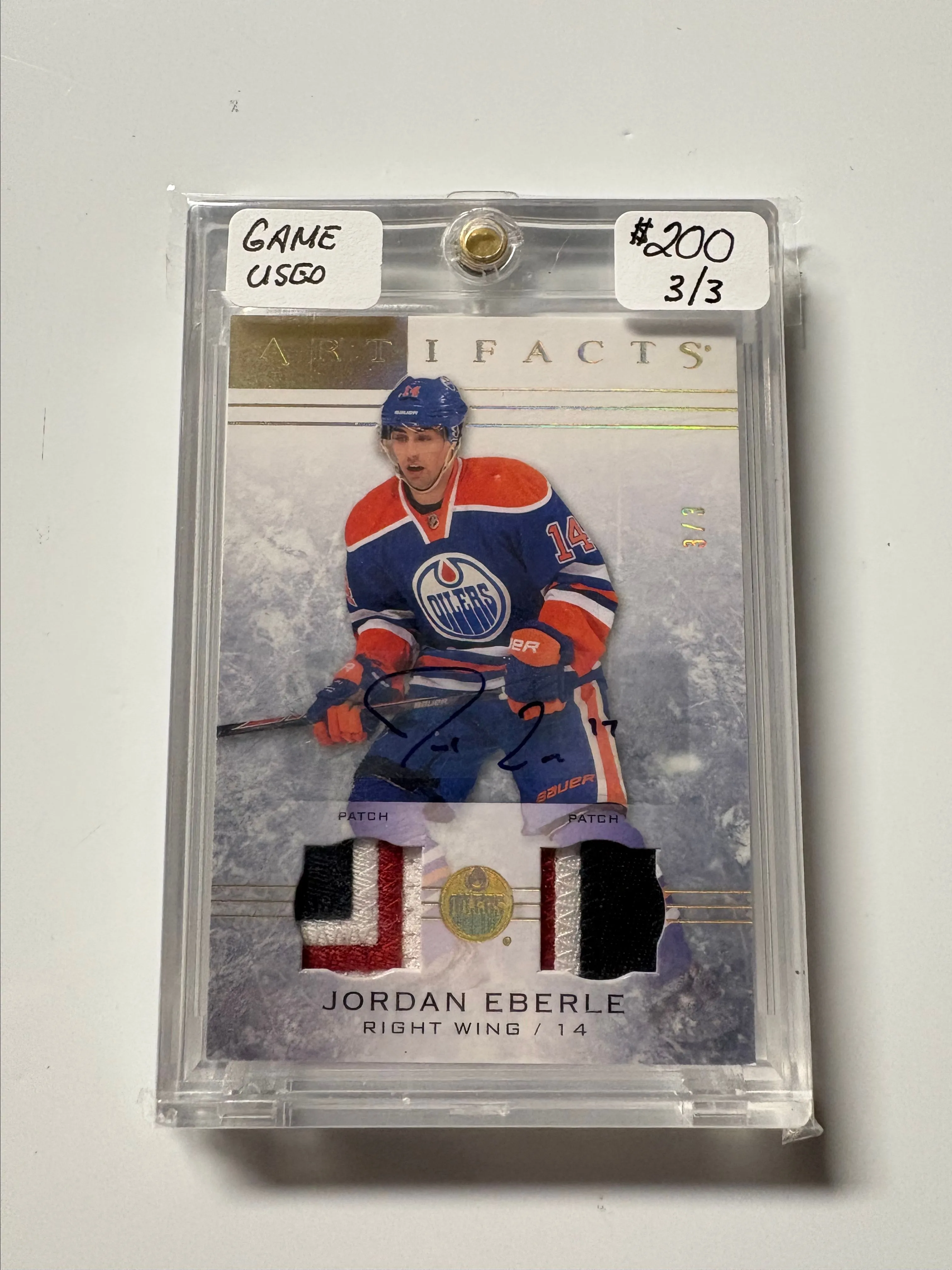 Product image for 2014-15 Upper Deck Artifacts #56 Jordan Eberle /3- Player Used