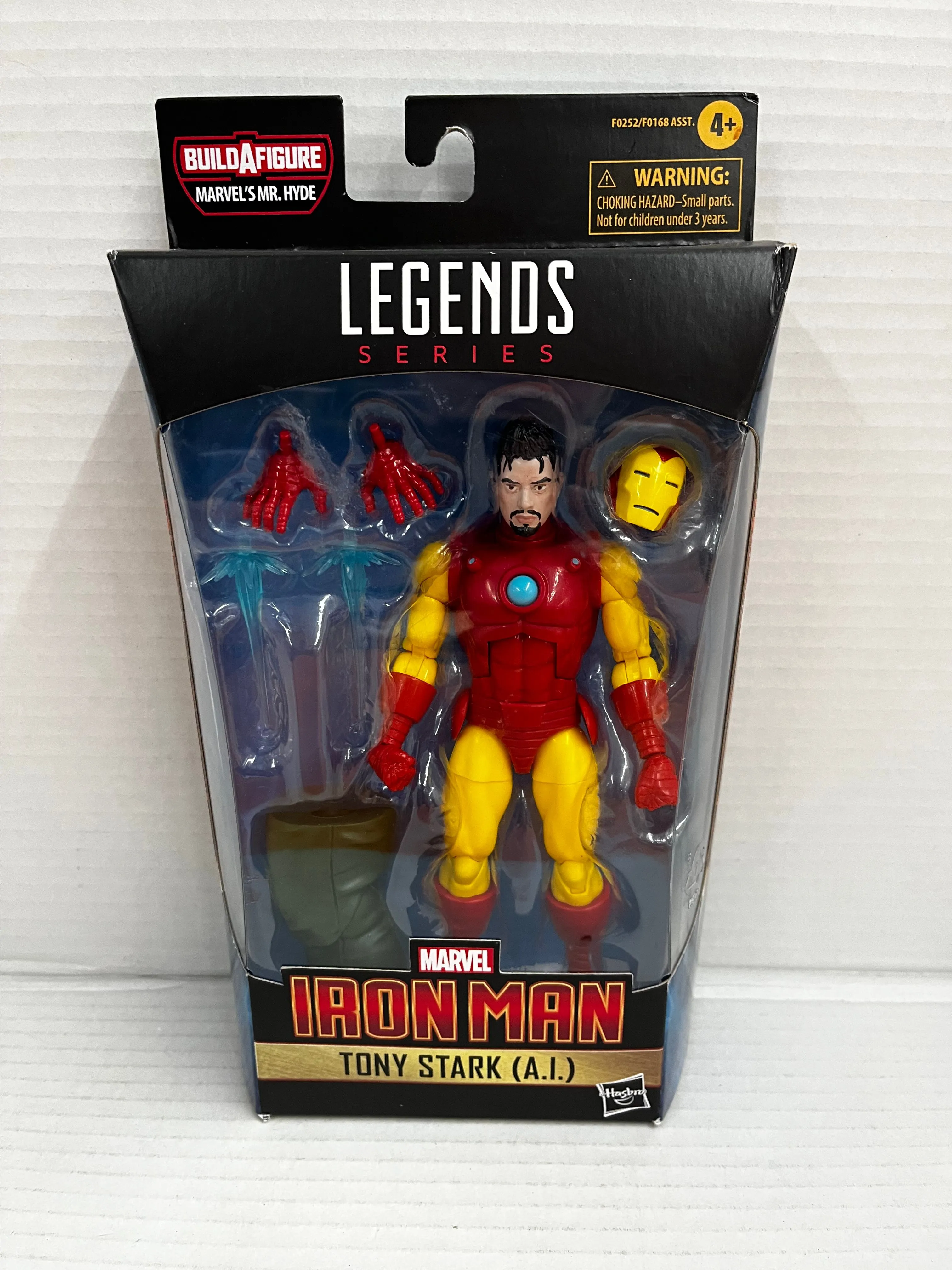 Product image for Marvel Legends A.I. Iron Man w/ALTERNATE Tony Stark Head