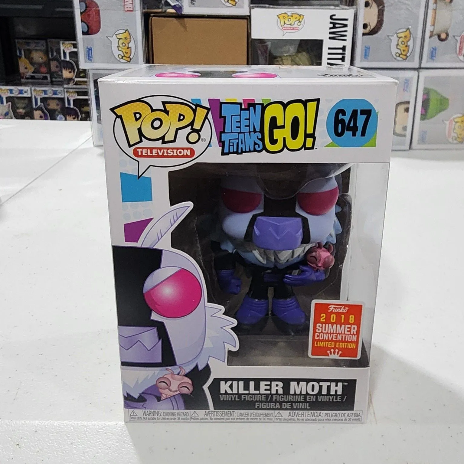 Product image for Funko Pop Teen Titans Go! Killer Moth SDCC 2018 Summer Convention Exclusive #647