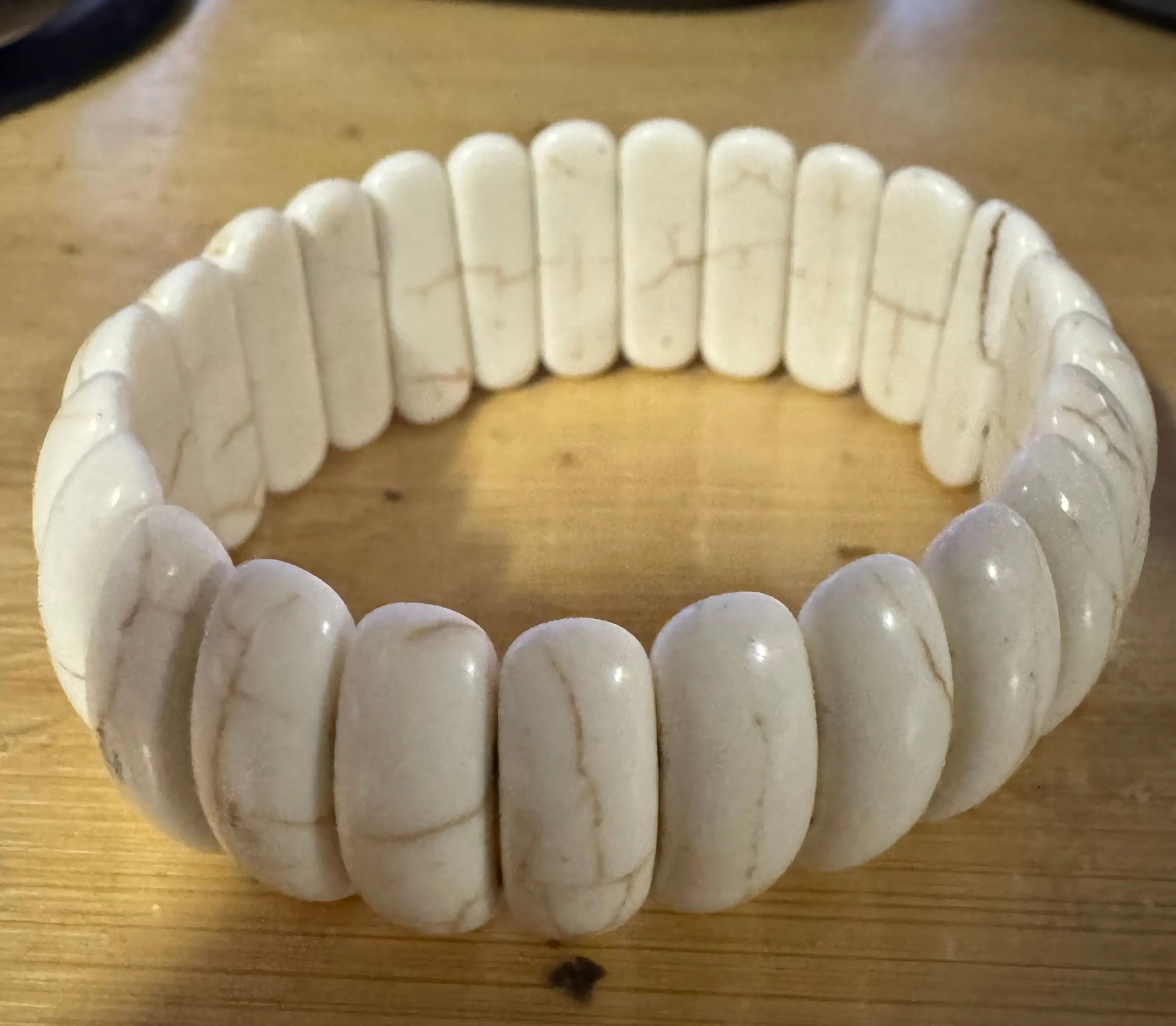 Product image for Cream Crackled Stretch Bracelet