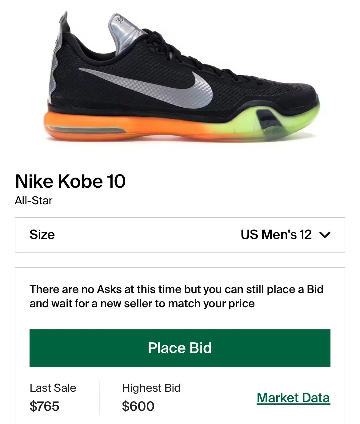 Product image for Kobe 10 'All-Star' 742546-097 (Lowest Ask $162-$350)