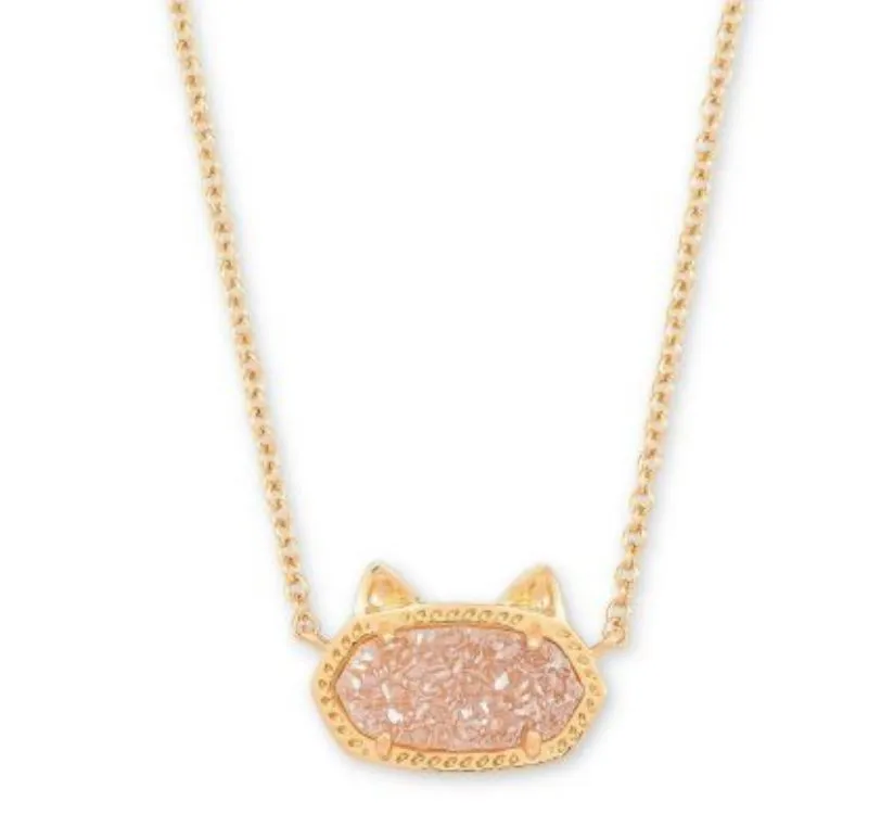 Product image for New Kendra Scott Elisa Cat Gold Necklace with Kendra Scott Jewelry Card