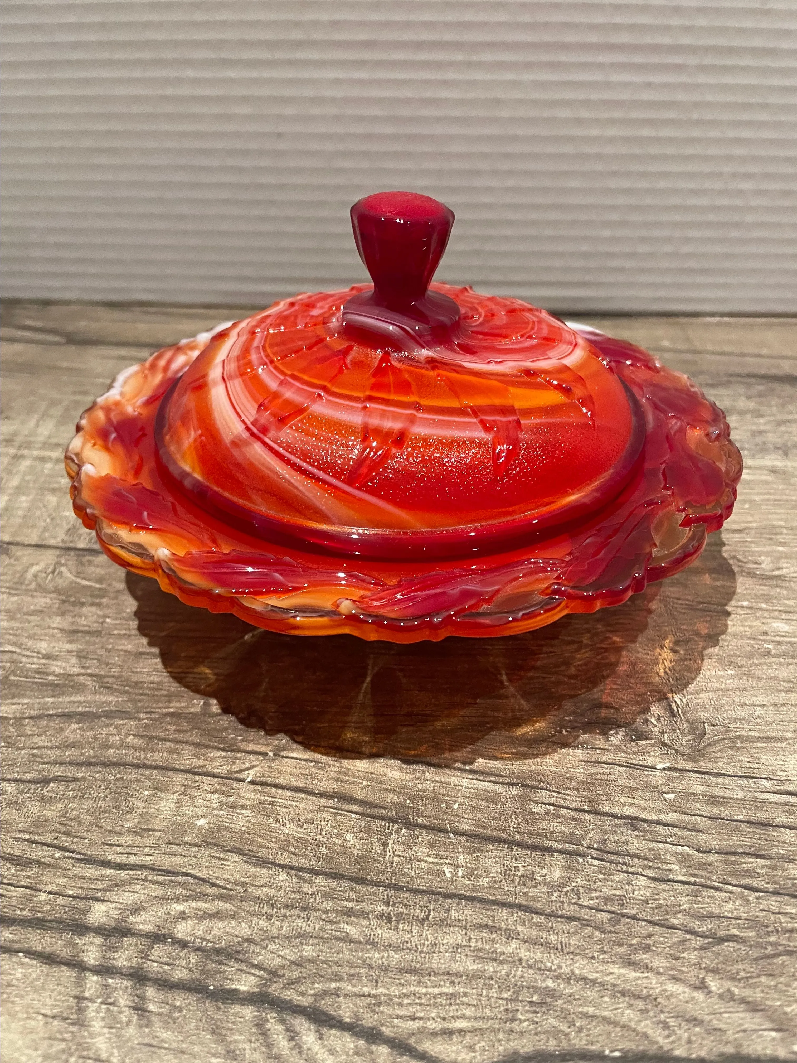 Product image for 756 Imperial Slag 6" Covered Candy Dish