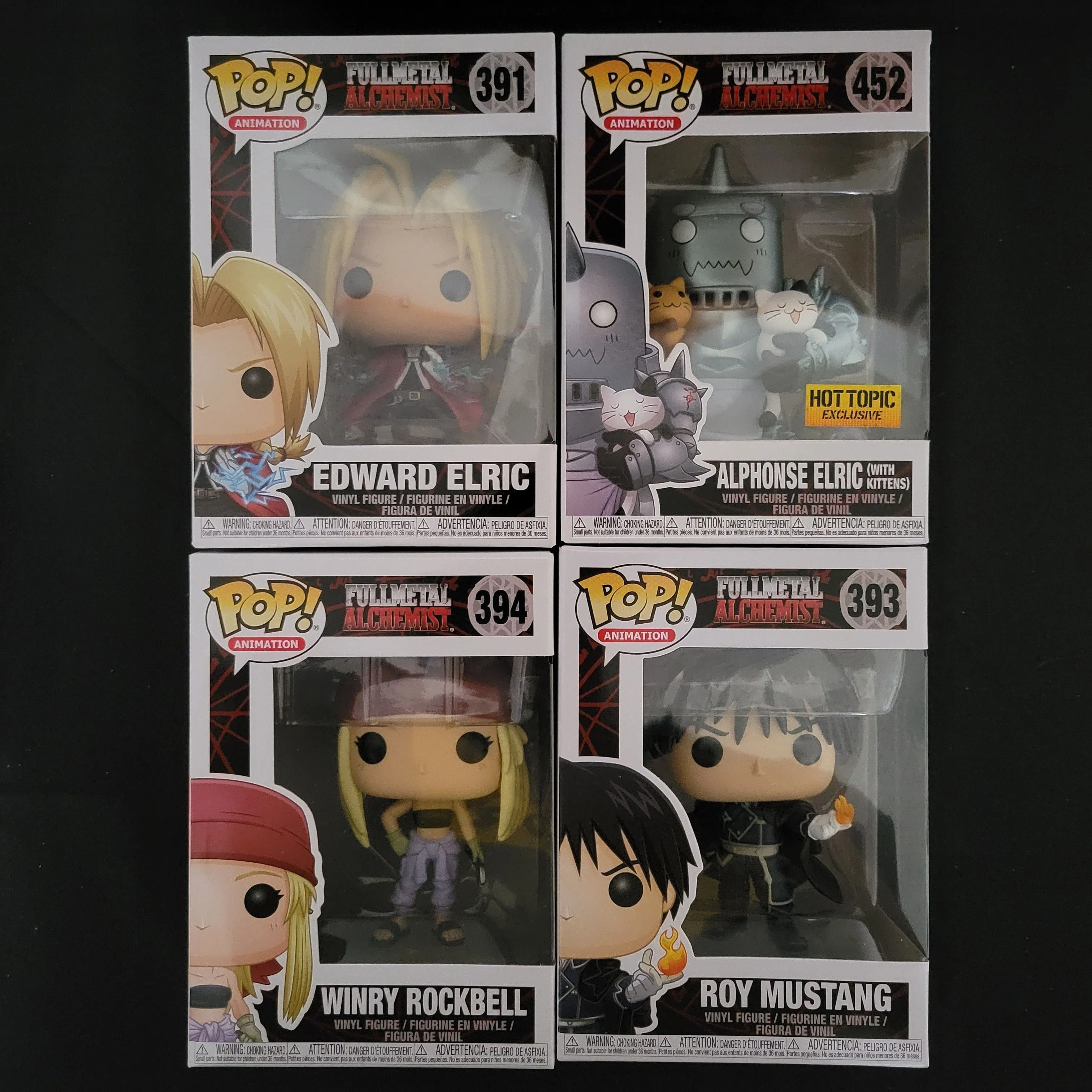Product image for FUNKO - Full Metal Alchemist Bundle of 4 (Edward 391, Alphonso 452, Windy 394, Roy 393)