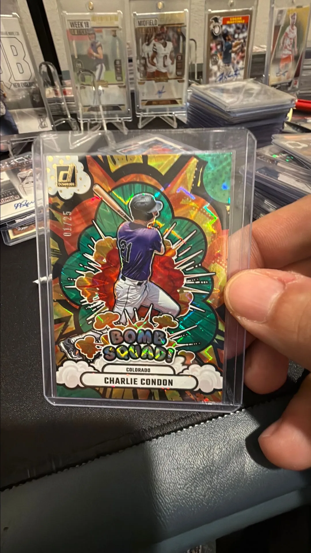 Product image for Charlie Condon 2025 Donruss Bomb Squad Numbered 1/25