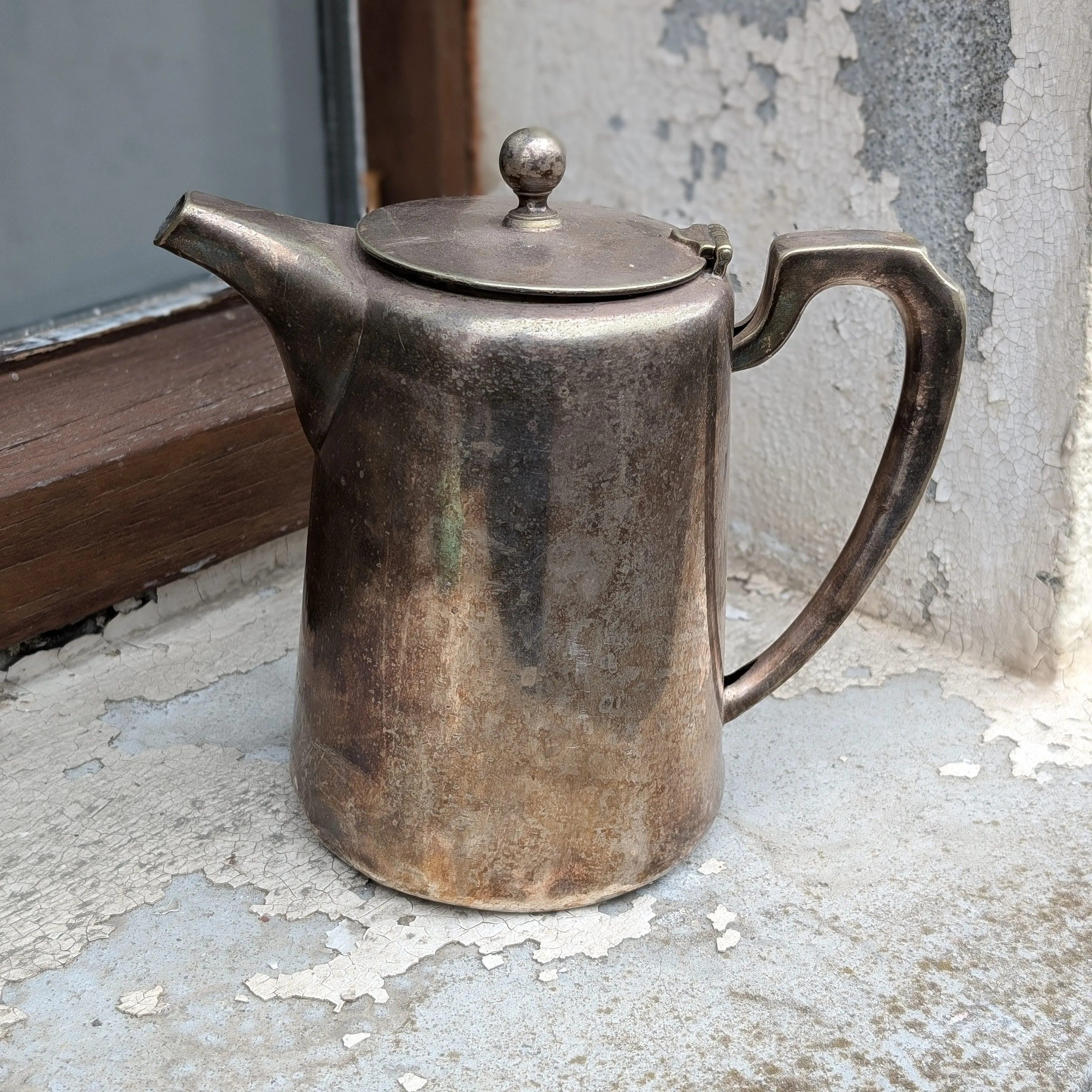Product image for Walker & Hall Silver Soldered Tea Pot Tarnished