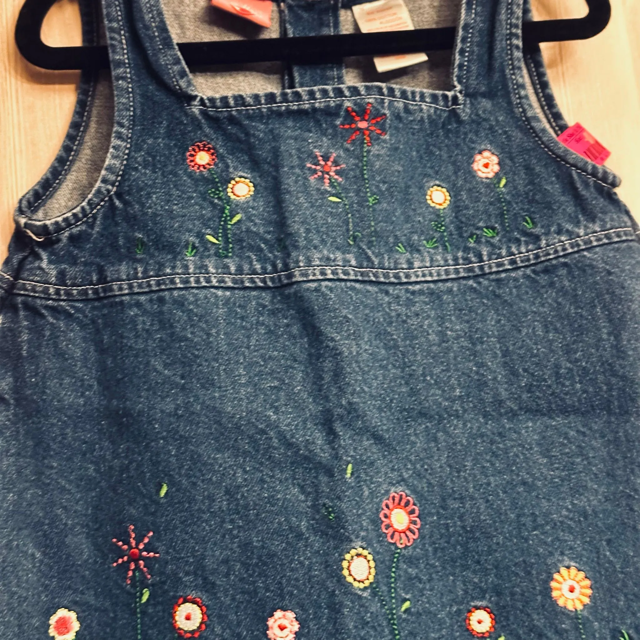 sachin and babi light blue dress Floral Ruffle Detail Denim Dress Blue