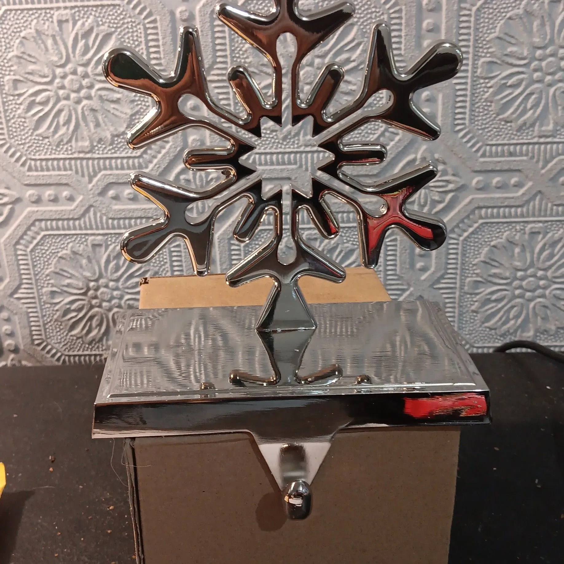 Product image for Snowflake Mantel Stocking Hanger