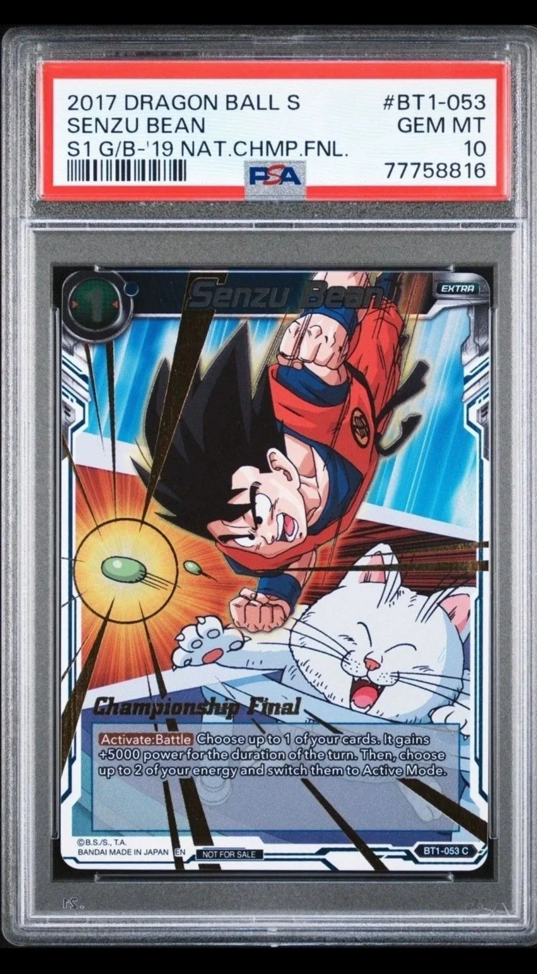 Product image for Senzu Bean Championship Final PSA 10