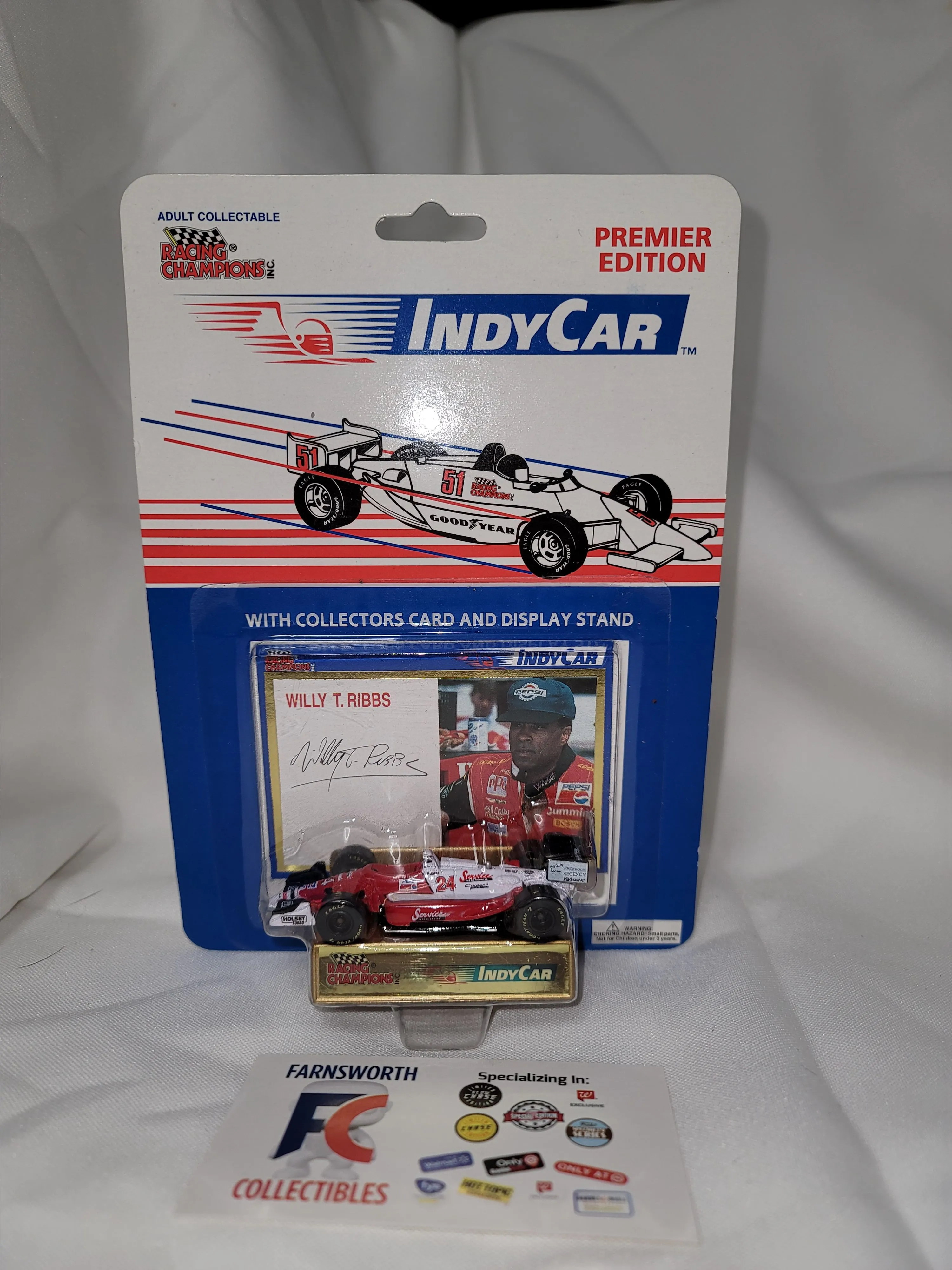 Product image for 1994 Racing Champions Premier Edition Die-Cast Willy T. Ribbs (Rookie/First African American Indianapolis 500) 1/64 Service Merchandise Sponsered. 