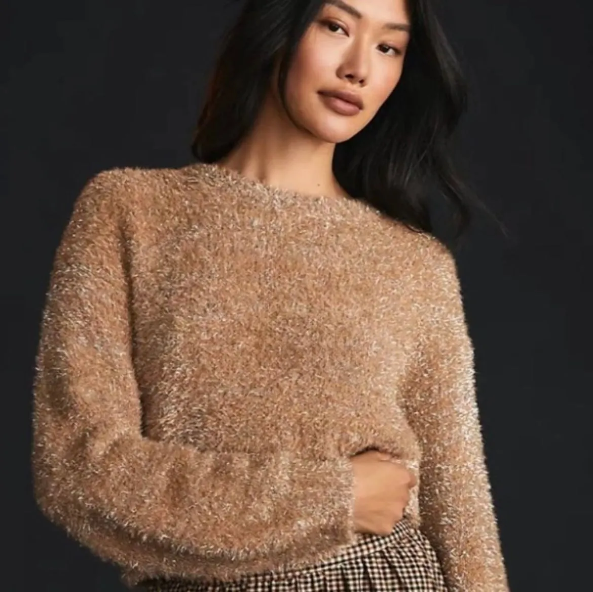 Product image for 04. NWOT Maeve Anthropologie Tinsel Eyelash Sweater - XL
