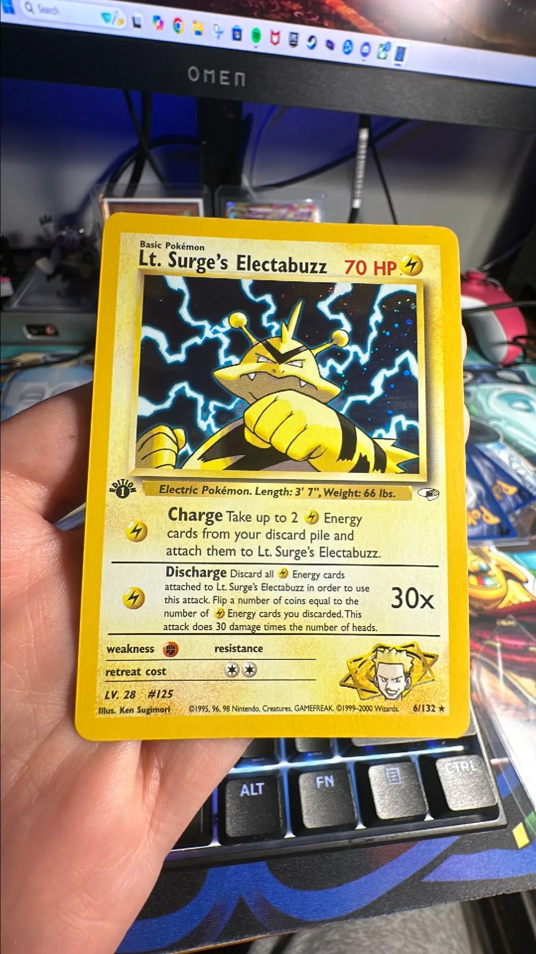 Product image for Lt. Surge's Electabuzz 1st Edition Holo