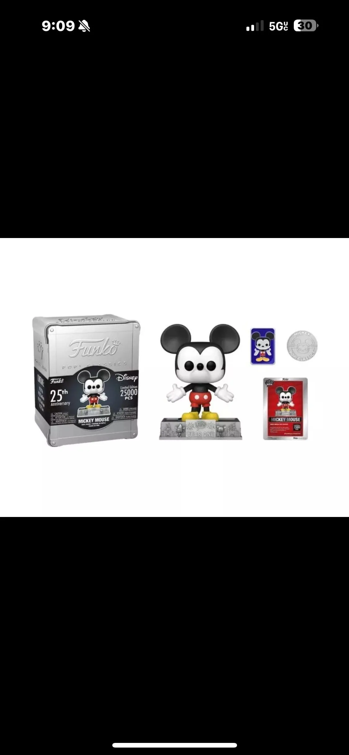 Product image for POP CLASSICS MICKEY MOUSE FUNKO 25TH ANNIVERSARY LE25K+Pin Coin Tin Case SEALED!