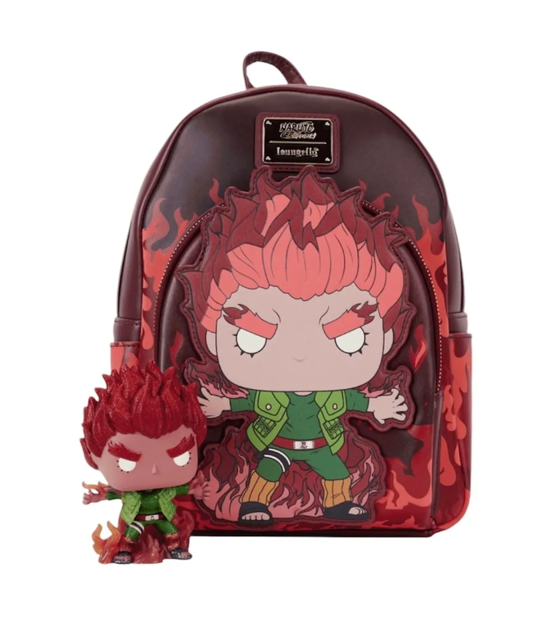 Product image for Loungefly NYCC Limited Edition Naruto Shippuden Might Gudy (Eight Inner Gates) Pop and Backpack