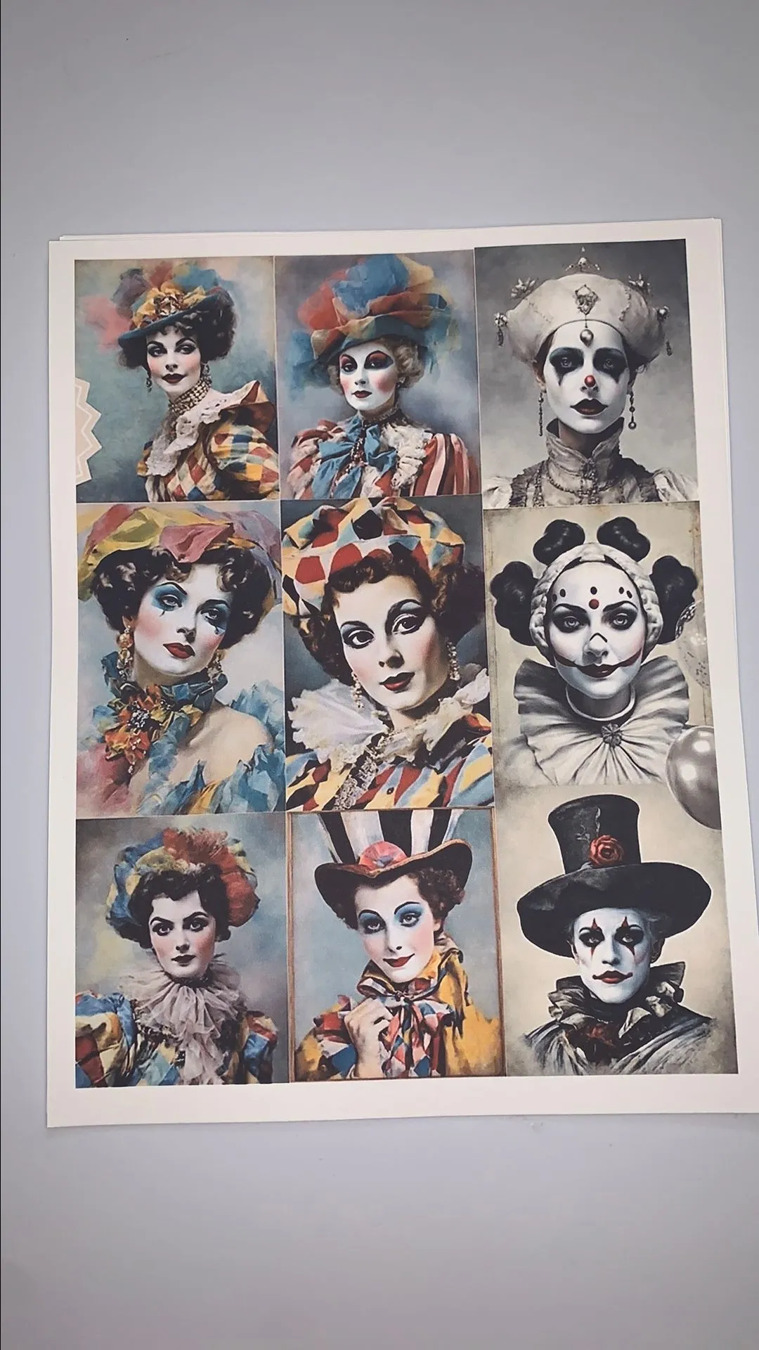 Product image for 00. Vintage Circus Girl Clown Printable #23