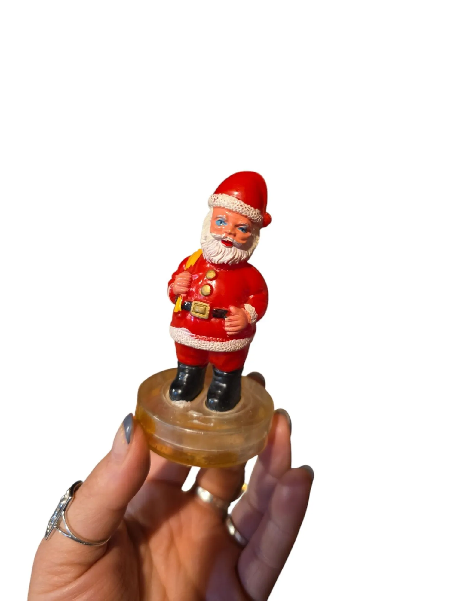 Product image for 042 - vintage celluloid santa candy container