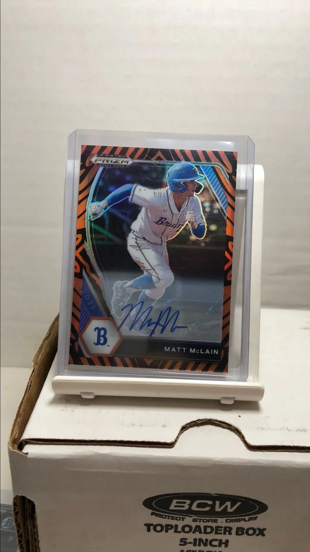 Product image for Matt McClain 2021 Prizm Draft Tiger Stripe Auto /25