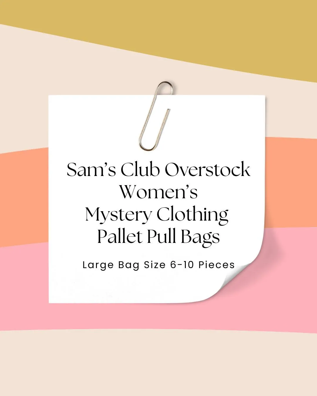 Product image for Mystery Clothing Large Bag - Pallet Pulls – Women's Clothing from Sam’s Club! Name Brands! 🎉 6-10 It