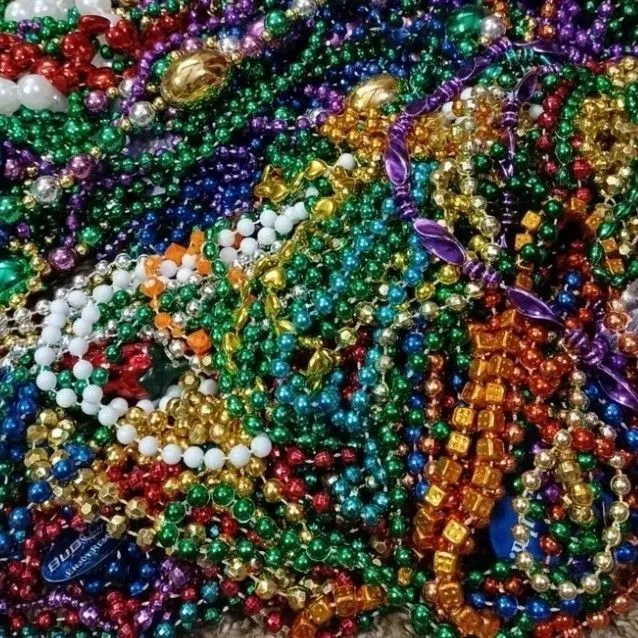Product image for Bulk mardi gras necklaces 5+ pound box medium flat rate full