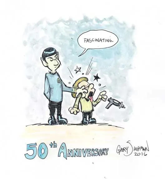 Product image for P Art Print | Calvin & Hobbs Star Trek