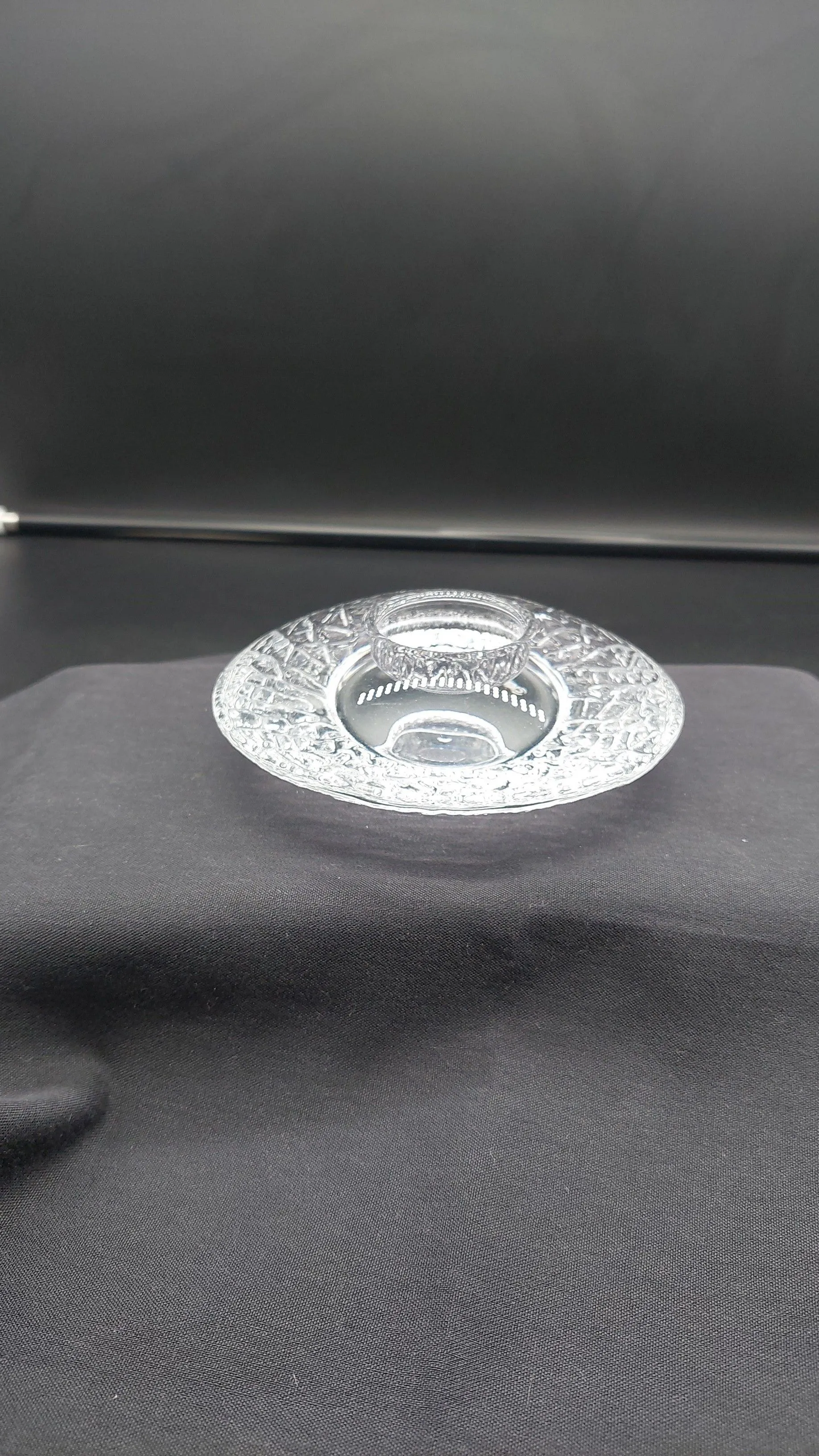 Product image for 2479 Orrefors Sweden Crystal Candleholder 5 1/2" Wide