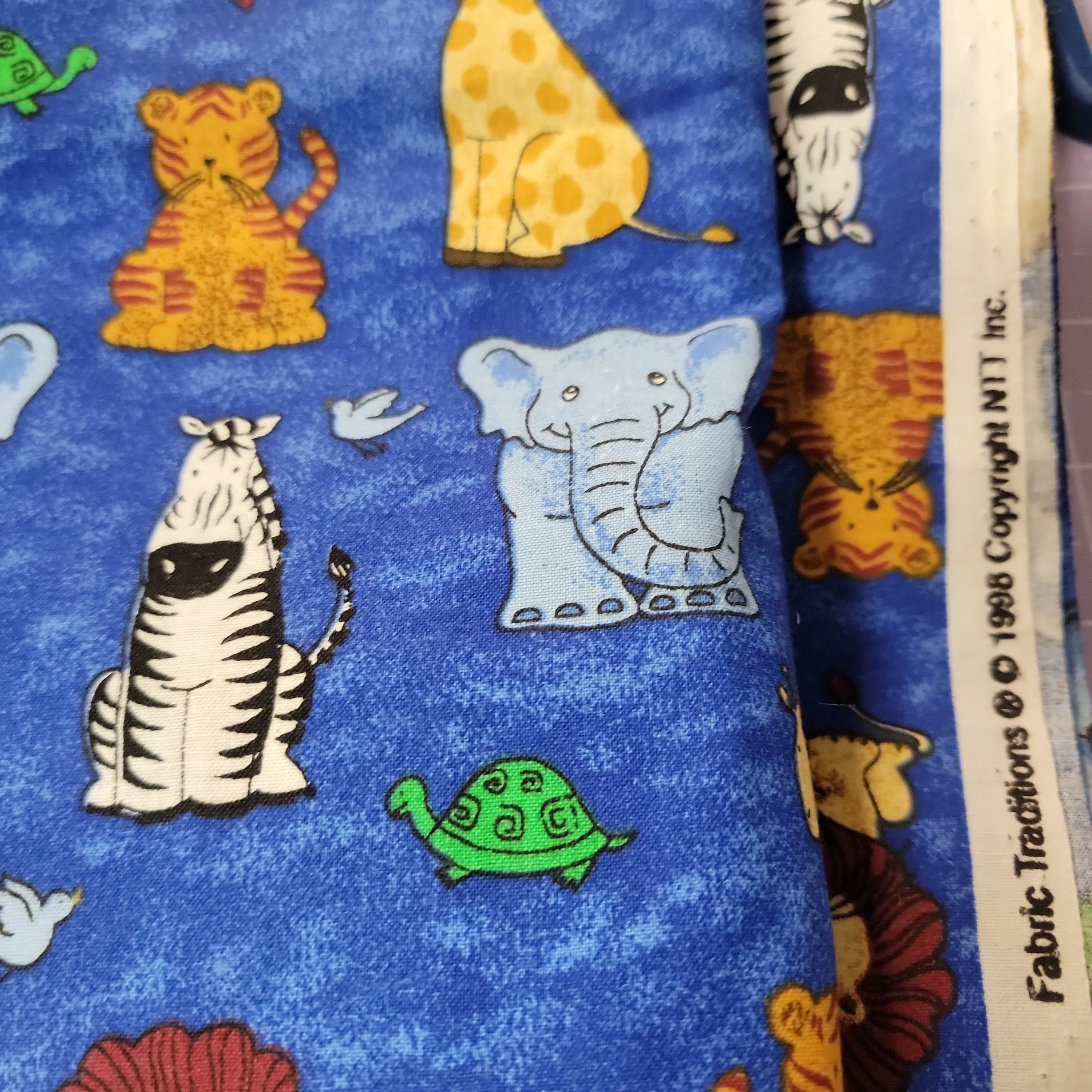 Product image for fabric traditions blue Noah's ark 40 inches