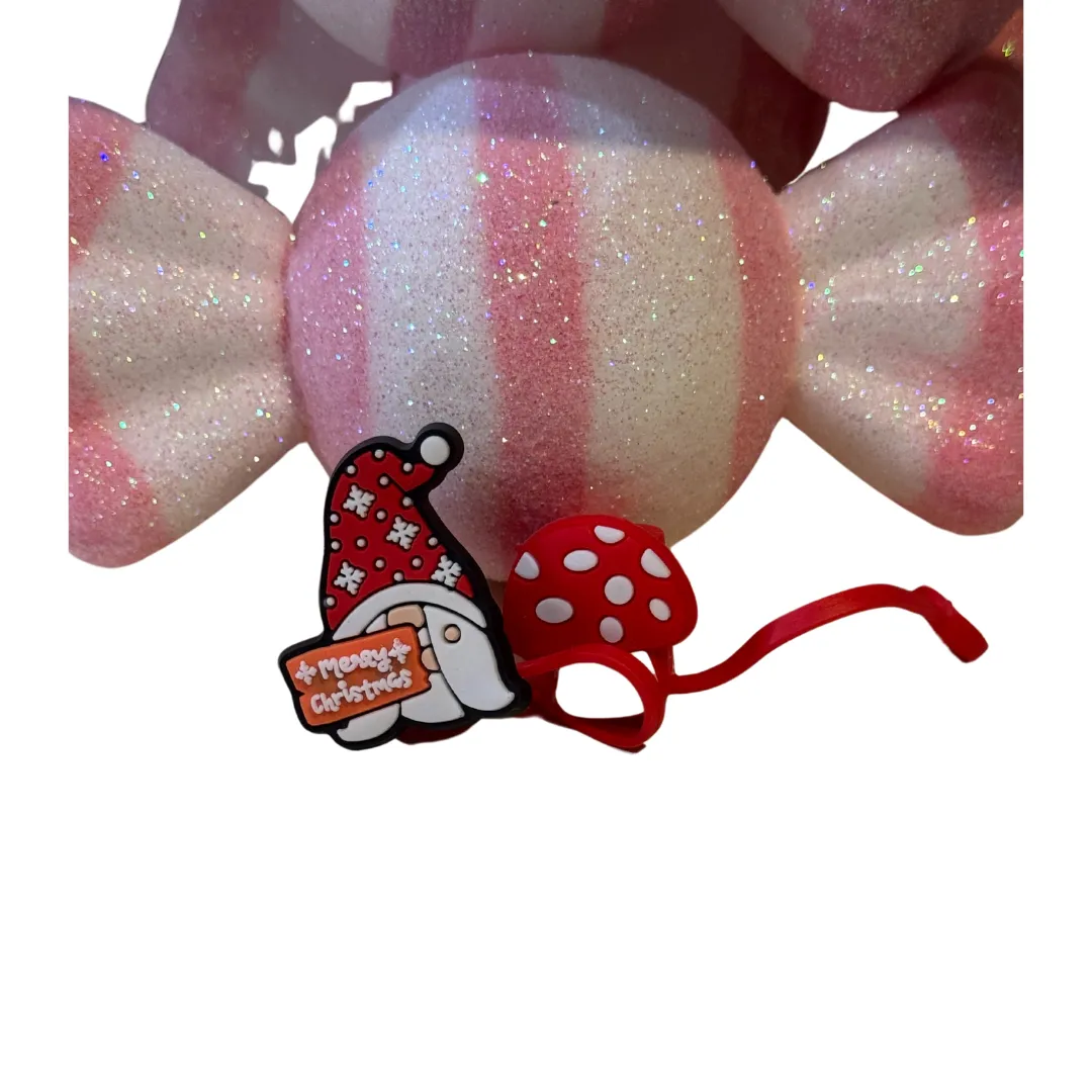 Product image for Stanley Christmas Charm Straw Covers - 2 pack