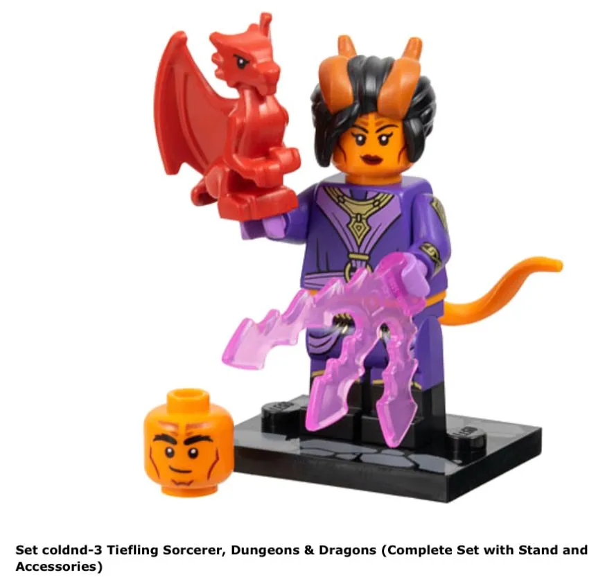 Product image for LEGO DnD Tiefling Sorceror CMF NSIB