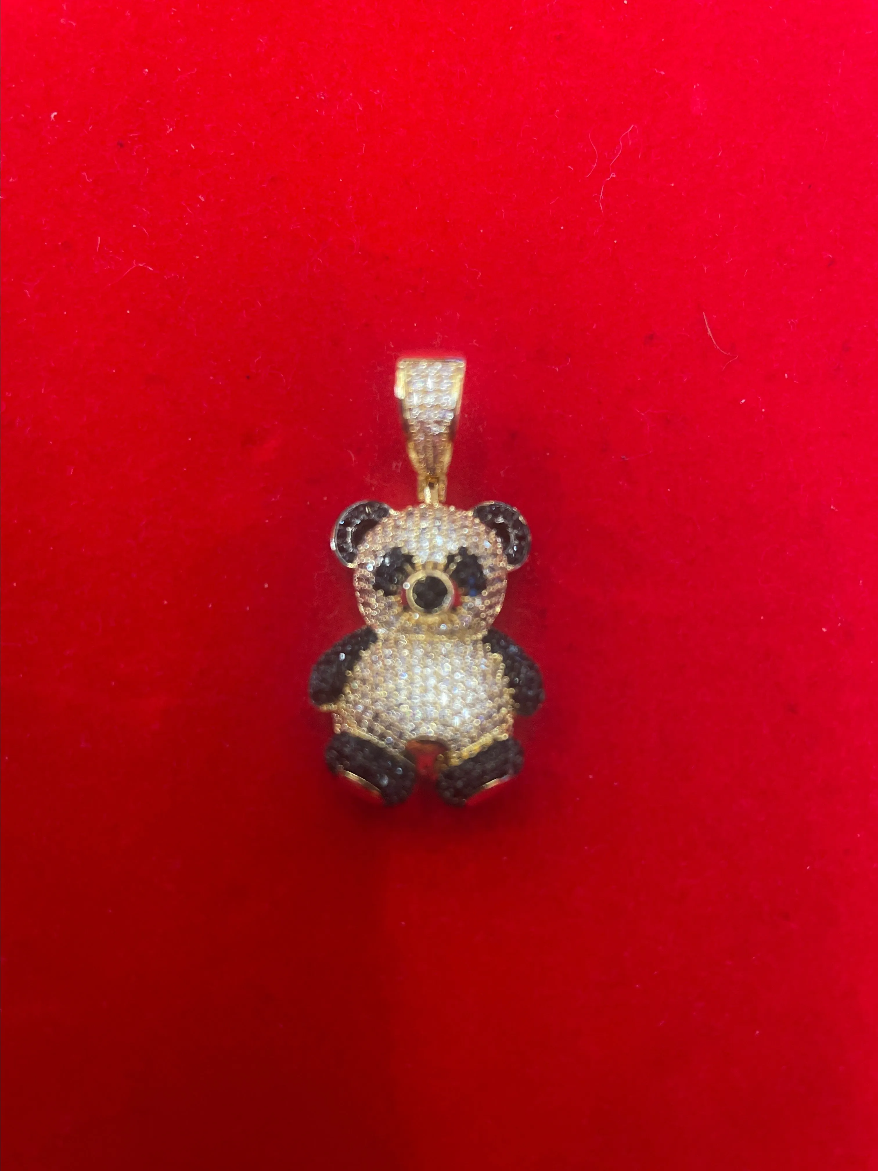 Product image for Iced Panda Bear Pendant – Gold Filled with VVSCZ & Cute Savage Vibes