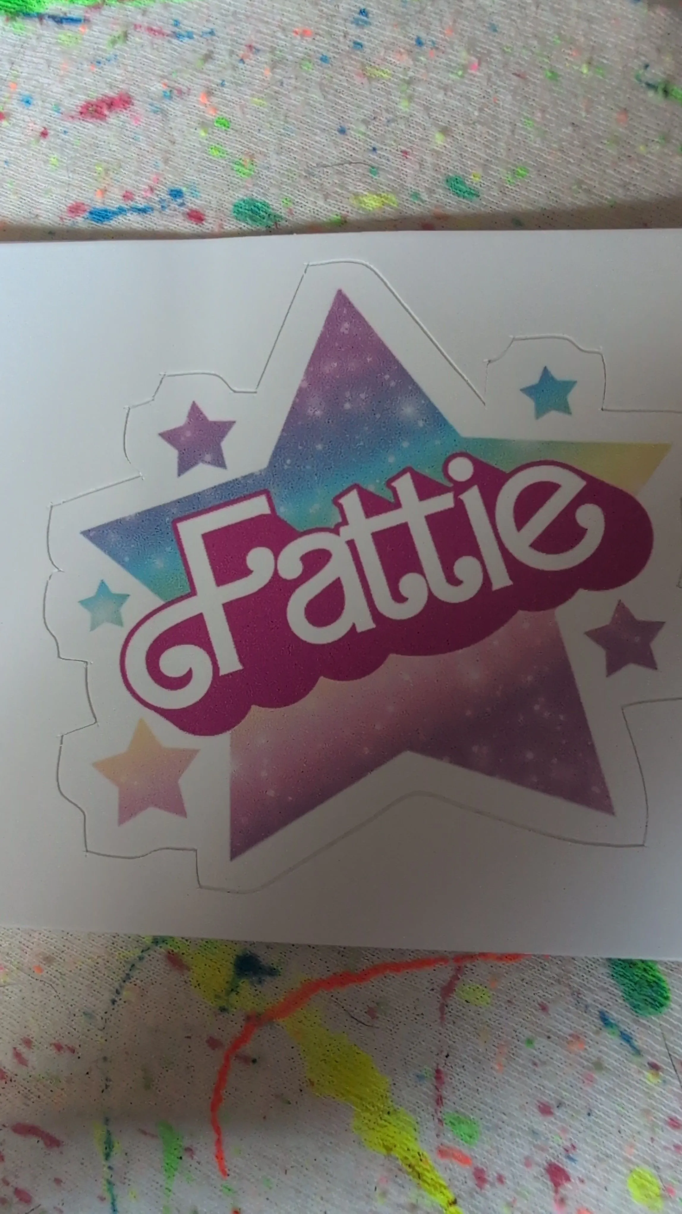 Product image for 000a "Fattie" vinyl decal waterproof fade-proof sticker