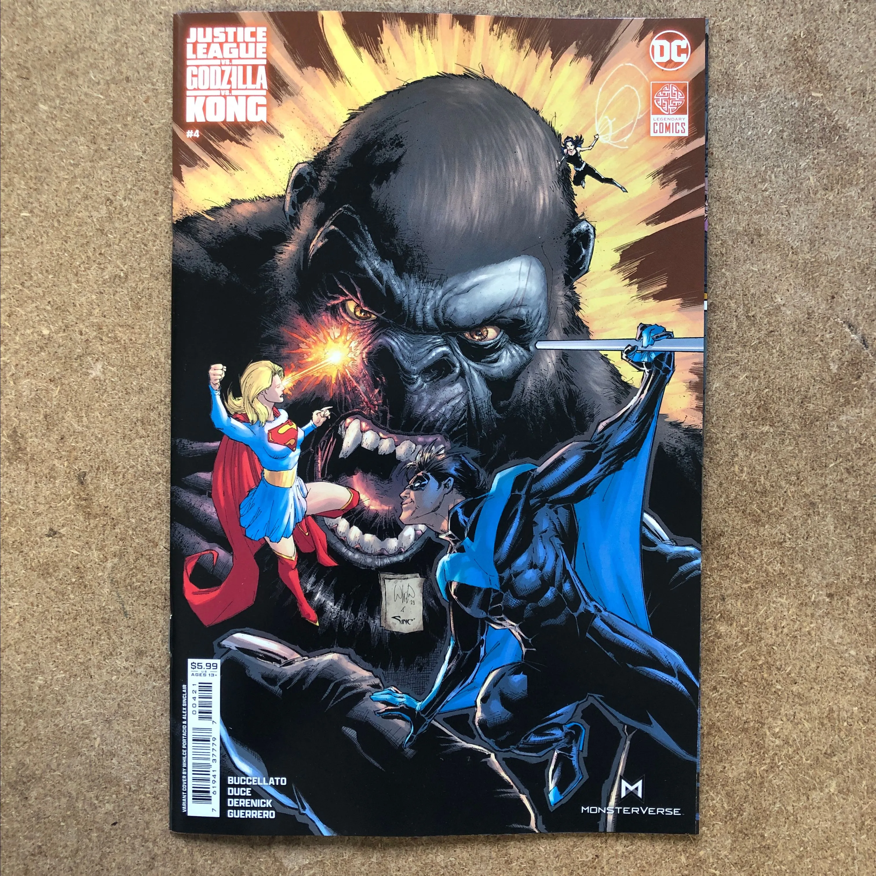 Product image for JUSTICE LEAGUE VS. GODZILLA VS. KONG #4 COVER B PORTACIO & SINCLAIR VARIANT (DC COMICS) 2023