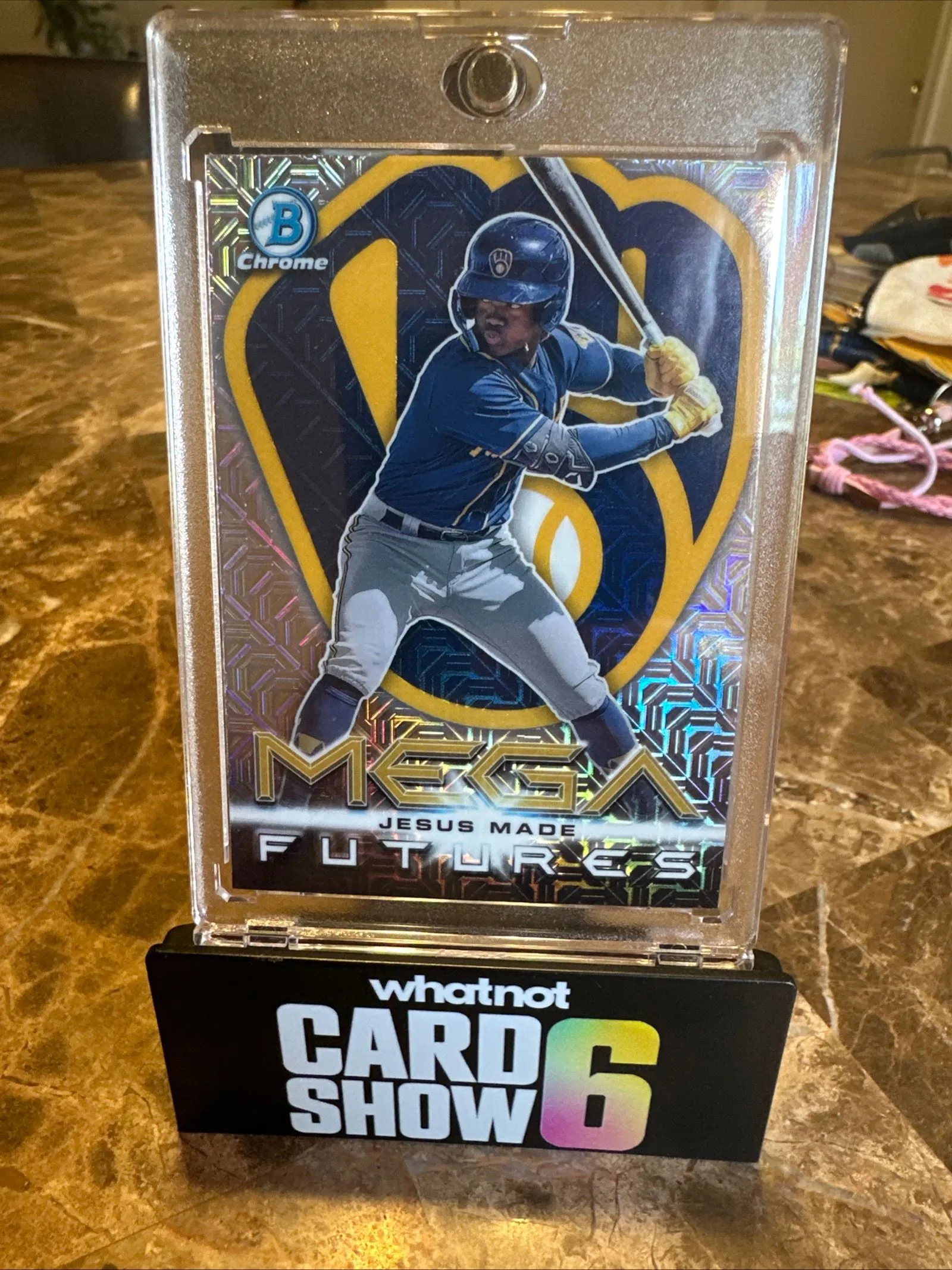 Product image for 🔥🔥2025 Bowman Chrome Mega Futures Jesus Made Brewers!!🔥🔥