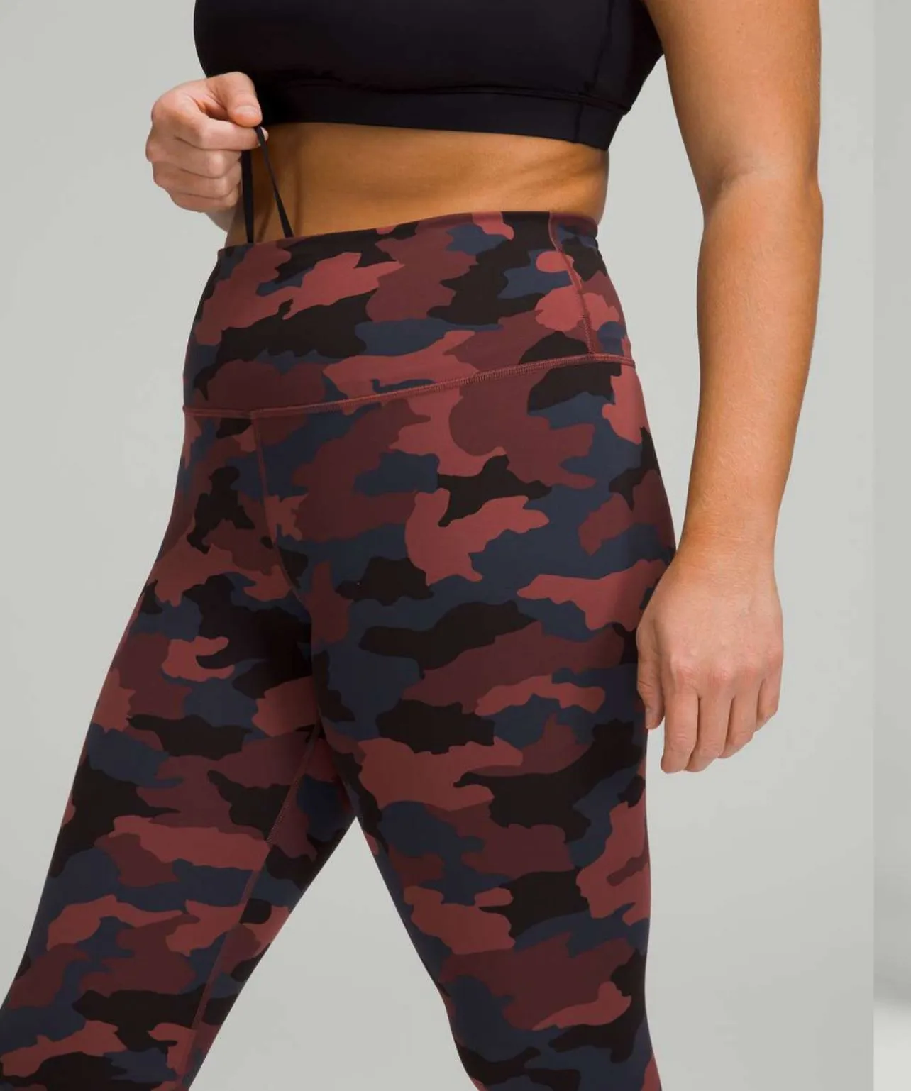 Product image for Lululemon Wunder Train High-Rise Tight 25" Heritage 365 Camo Smoky Red Night Sea Multi 18