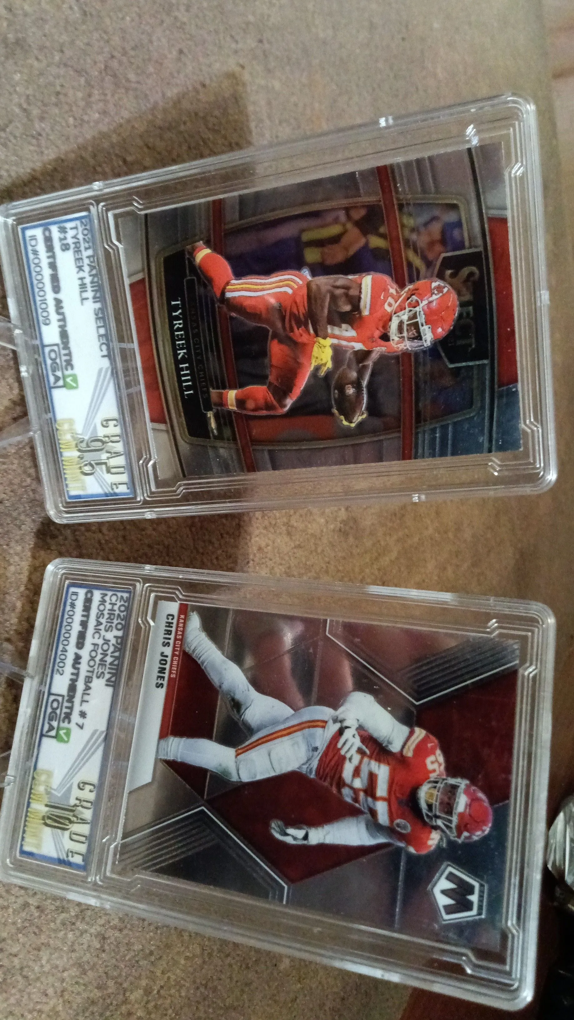 Product image for Two Graded NFL Football Trading Cards 