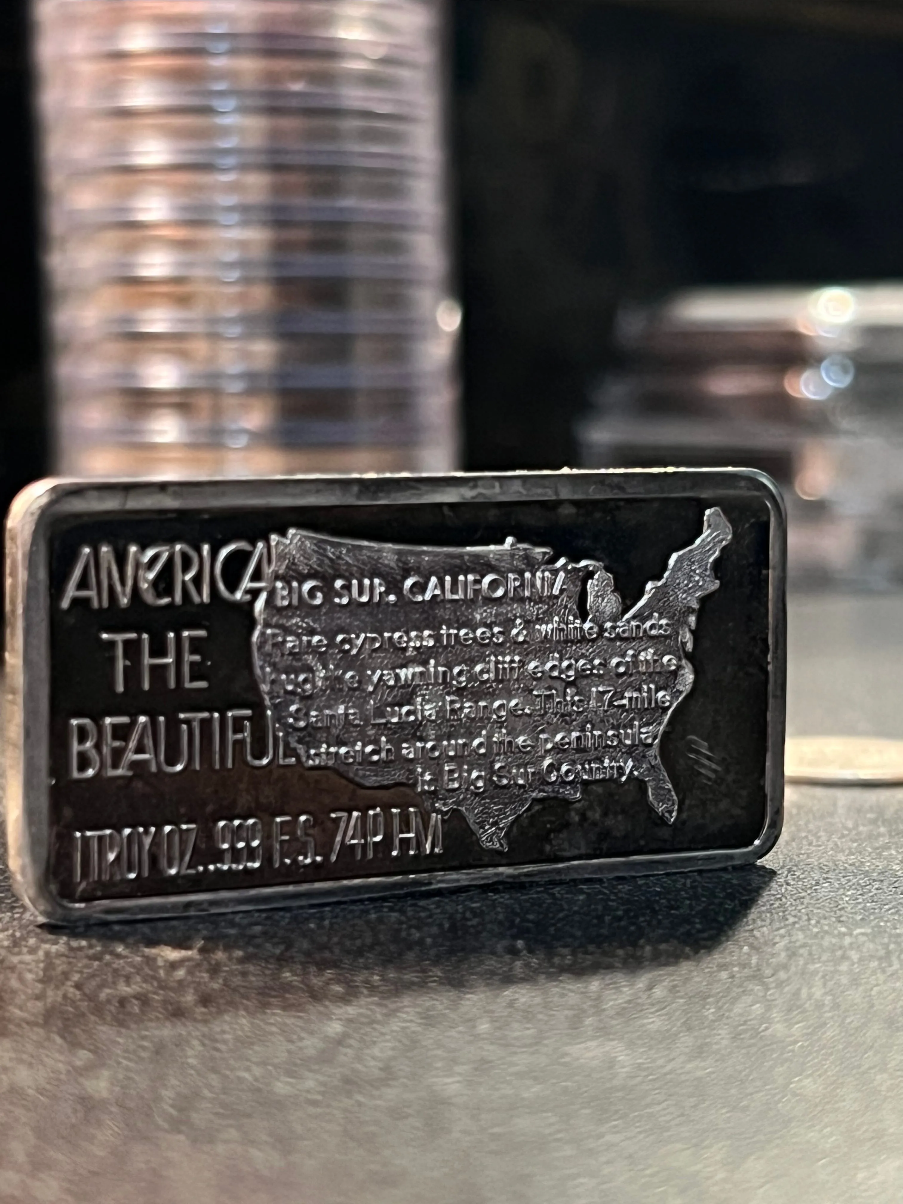 Product image for 1ozt Big Sur, CA America the Beautiful art bar made my Hamilton mint