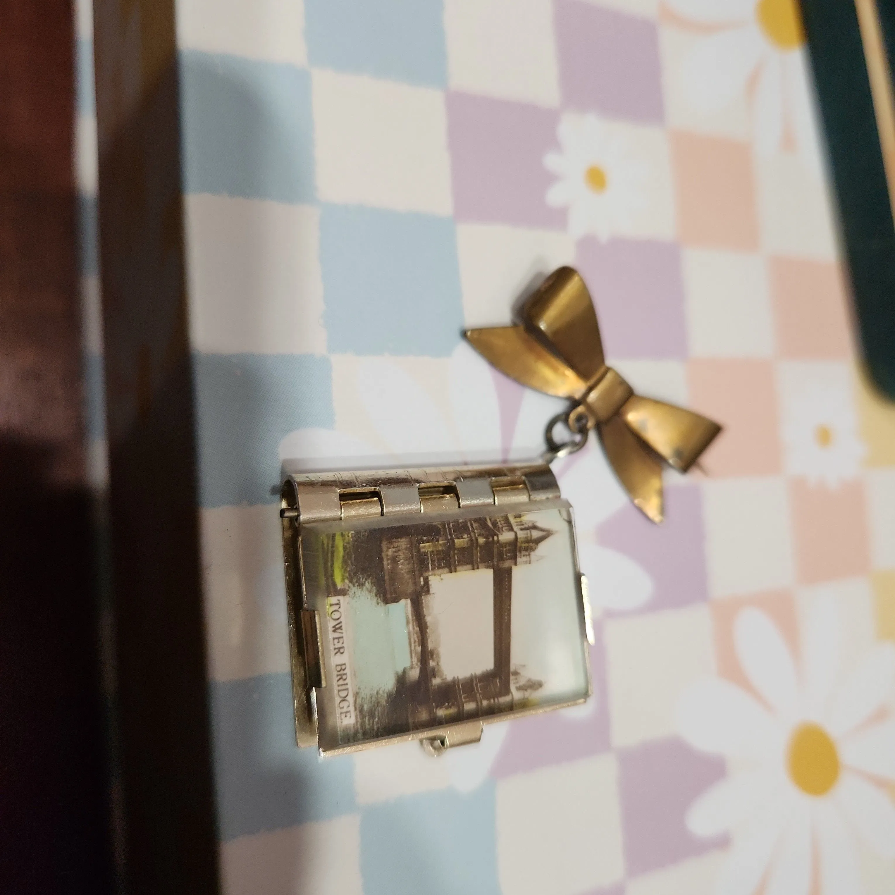 Product image for Miniature Book London Photographs Brooch Pin England Vintage Souvenir   
