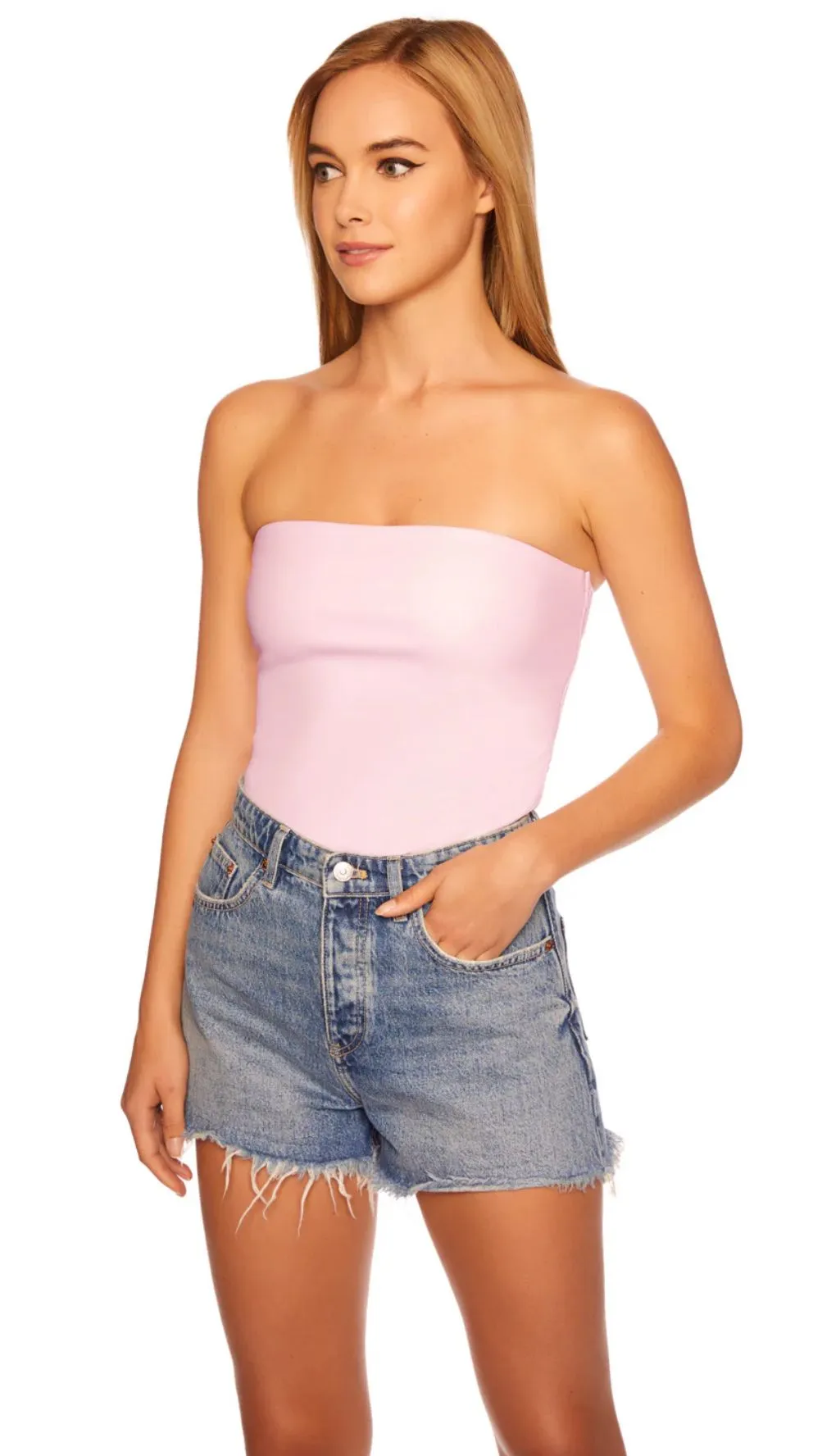 Product image for Susana Monaco faux leather tube top