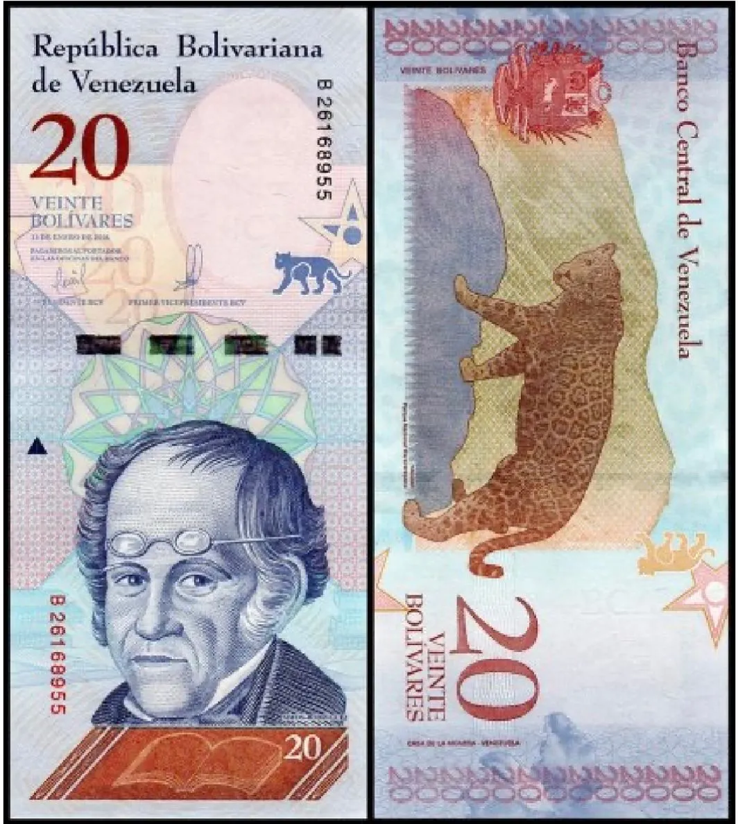 Product image for Venezuela 20 Bolivares, 2018, UNC
