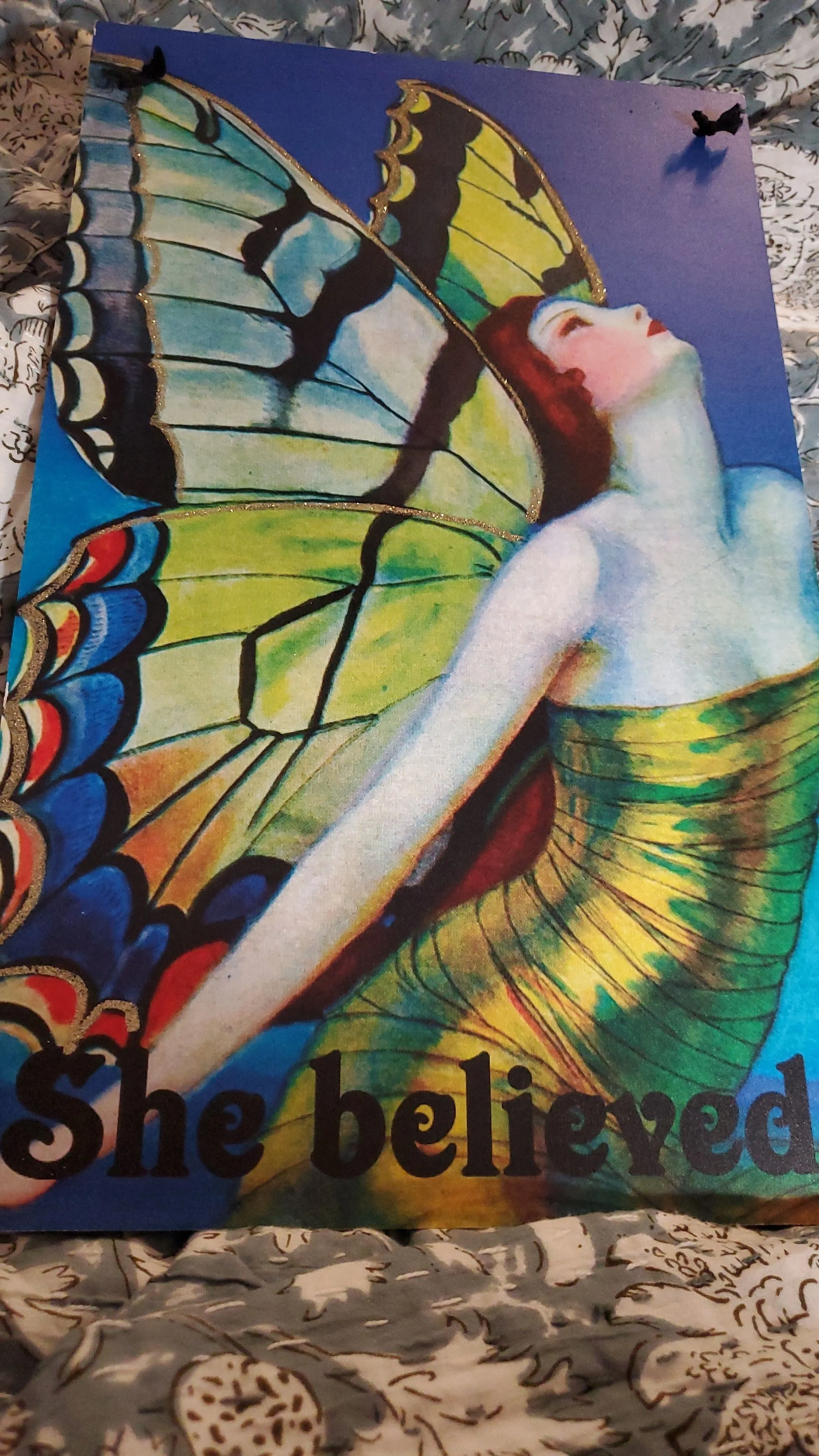 Product image for She Believed Fairy Art on Wood