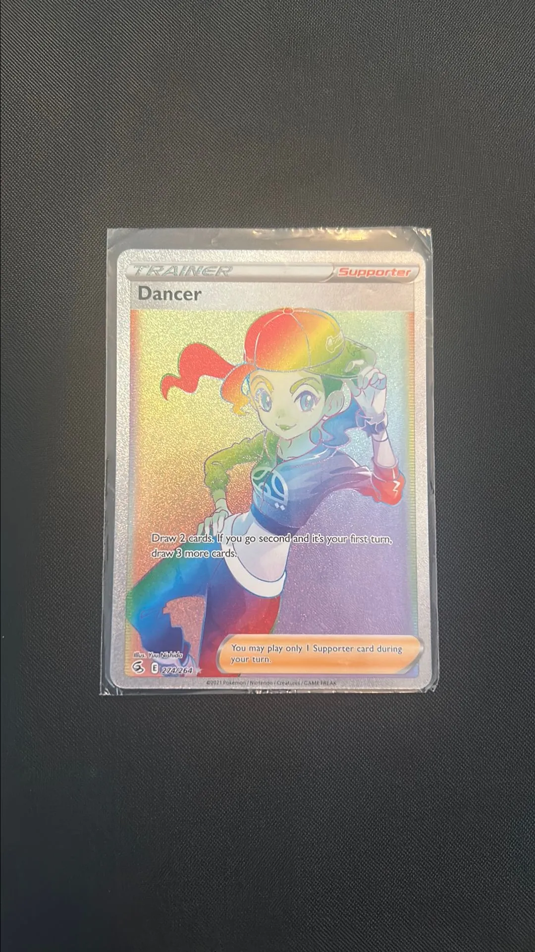 Pokemon Card TCG - Dancer - 274/264 - Fusion Strike - Rainbow Trainer Holo   Whatnot: Shop, Sell, Connect