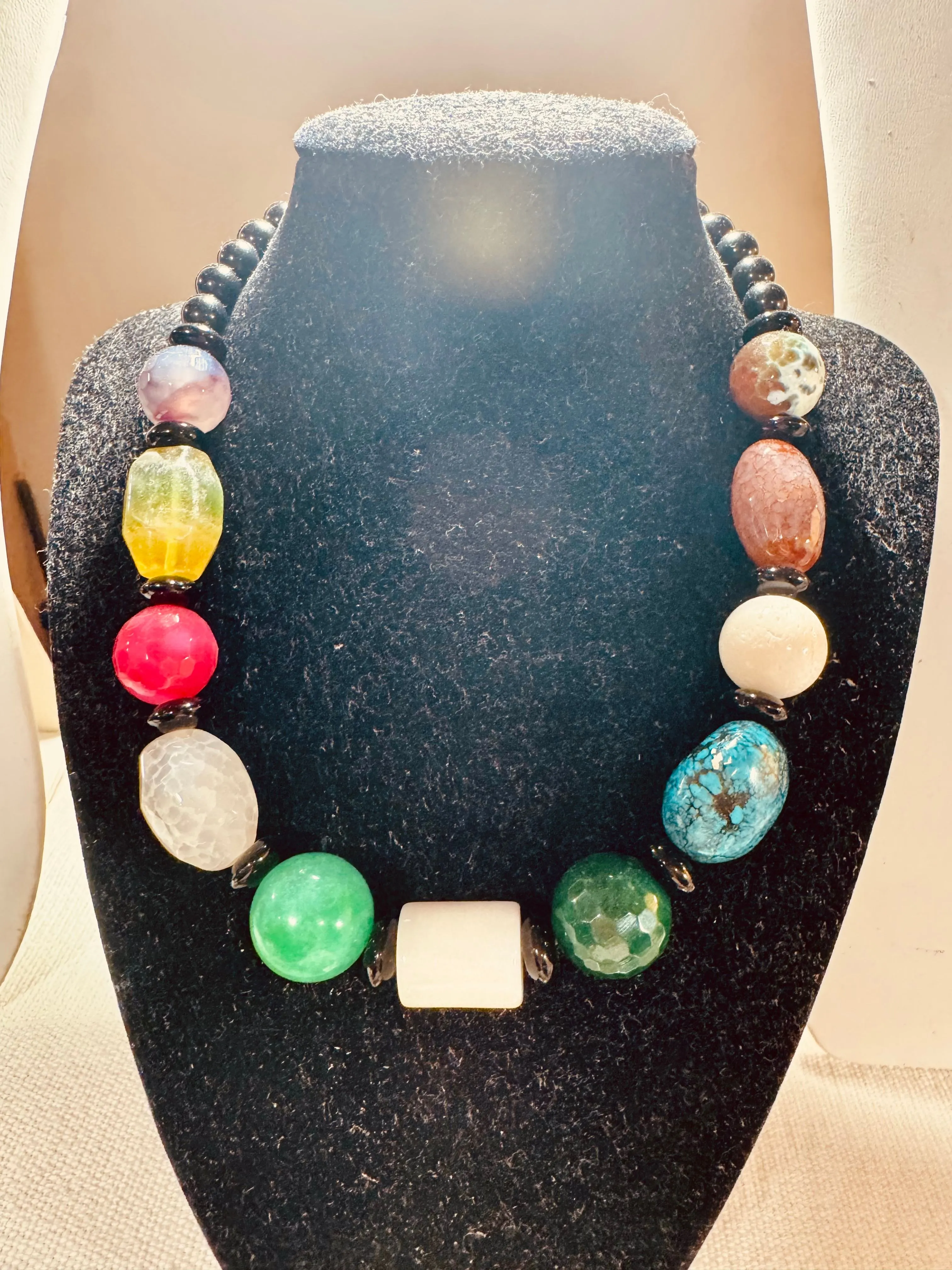 Product image for Multicolor Beaded Gemstone Necklace