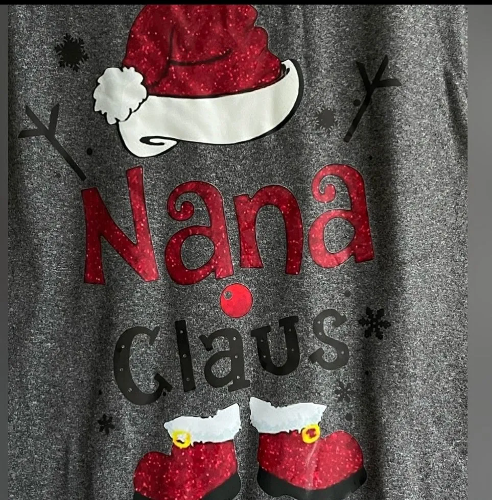 Product image for Nana Claus Christmas Long Sleeve TShirt Womens Large NEW